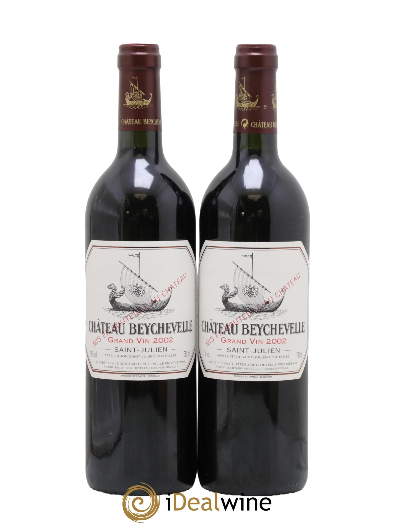 Château Beychevelle 4ème Grand Cru Classé 2002 - Lot of 2 bottles - 0
