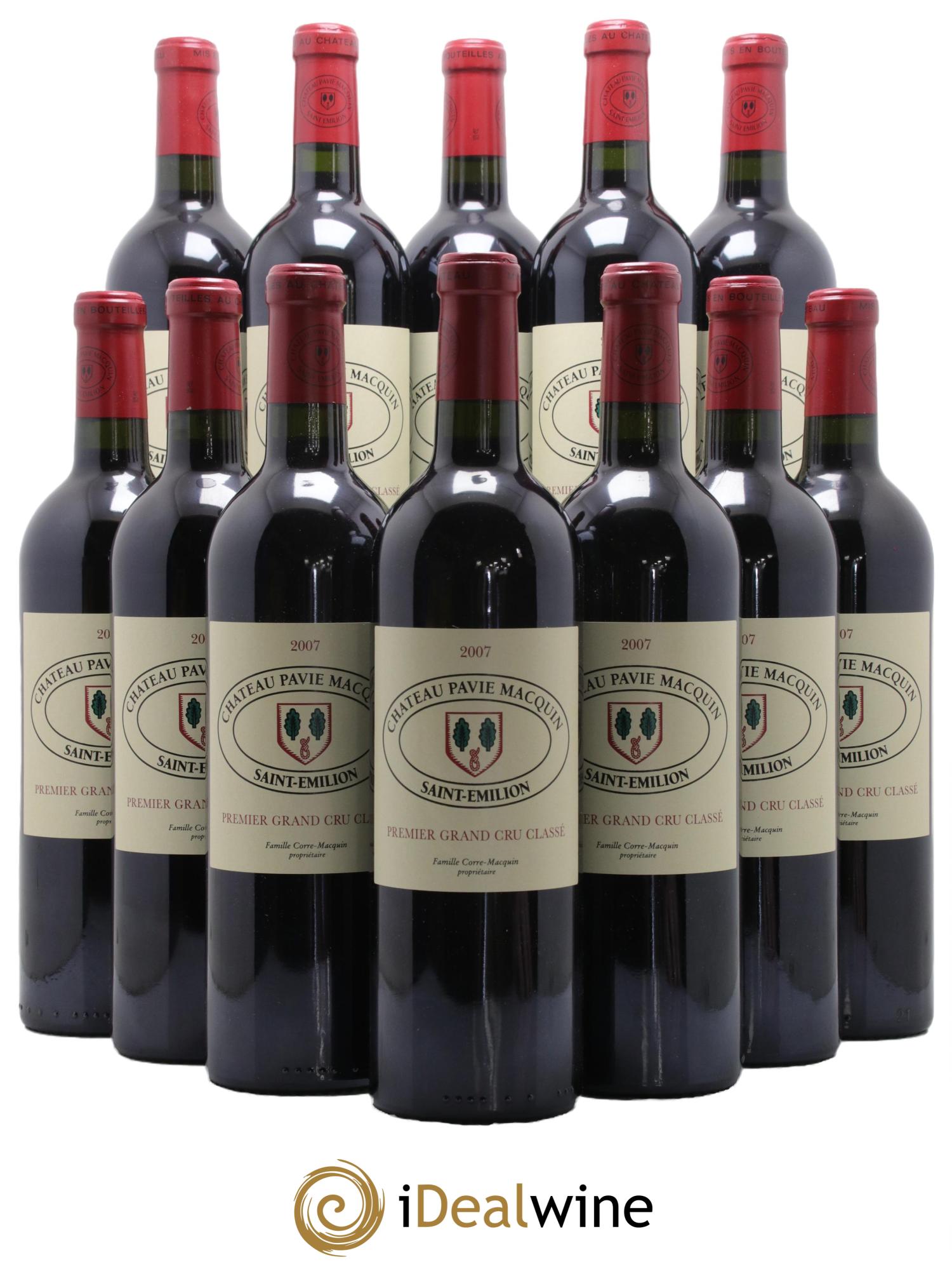Château Pavie Macquin 1er Grand Cru Classé B 2007 - Lot de 12 bouteilles - 0