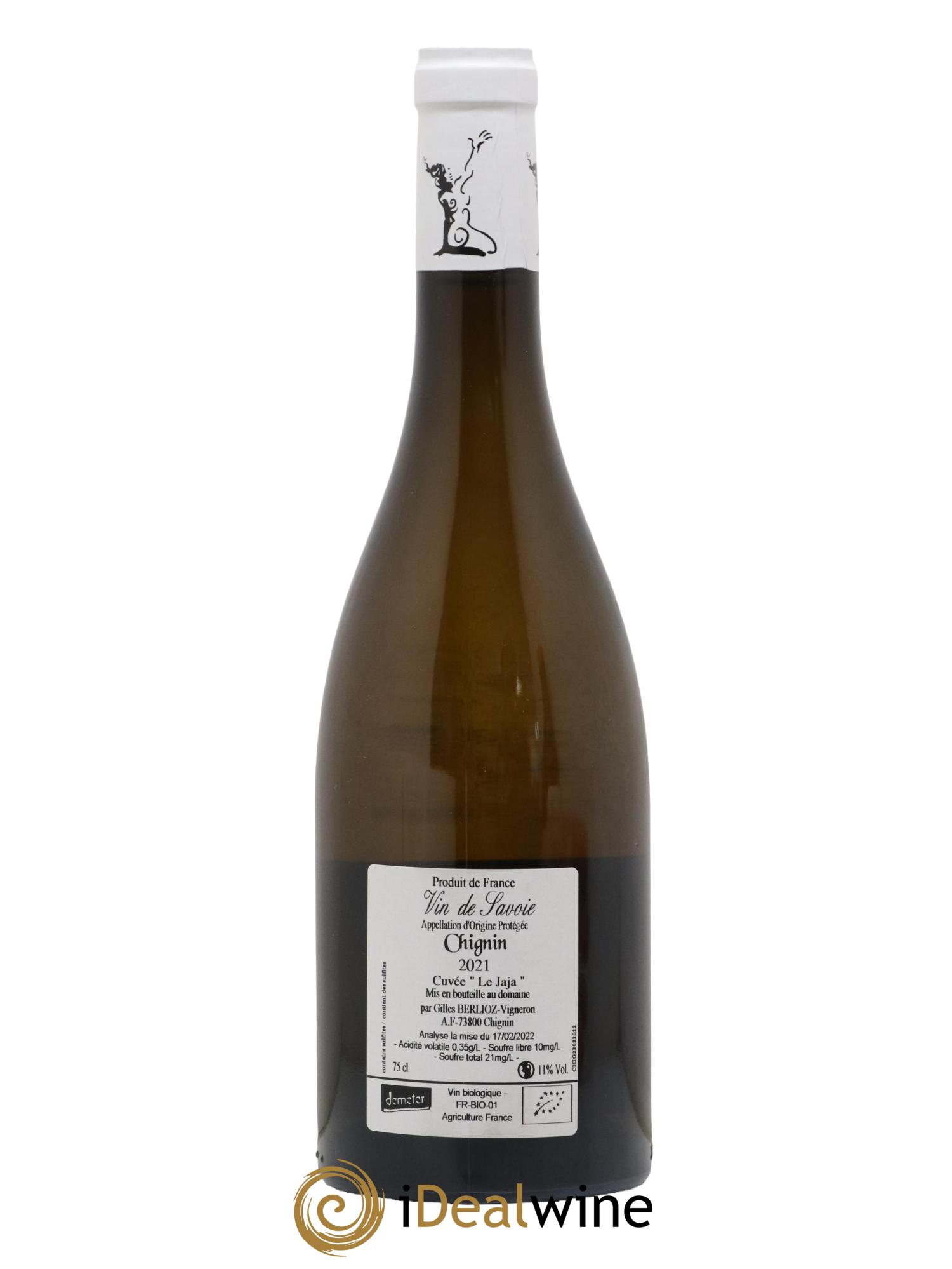 Vin de Savoie Chignin Le Jaja Gilles Berlioz 2021 - Lotto di 1 bottiglia - 1