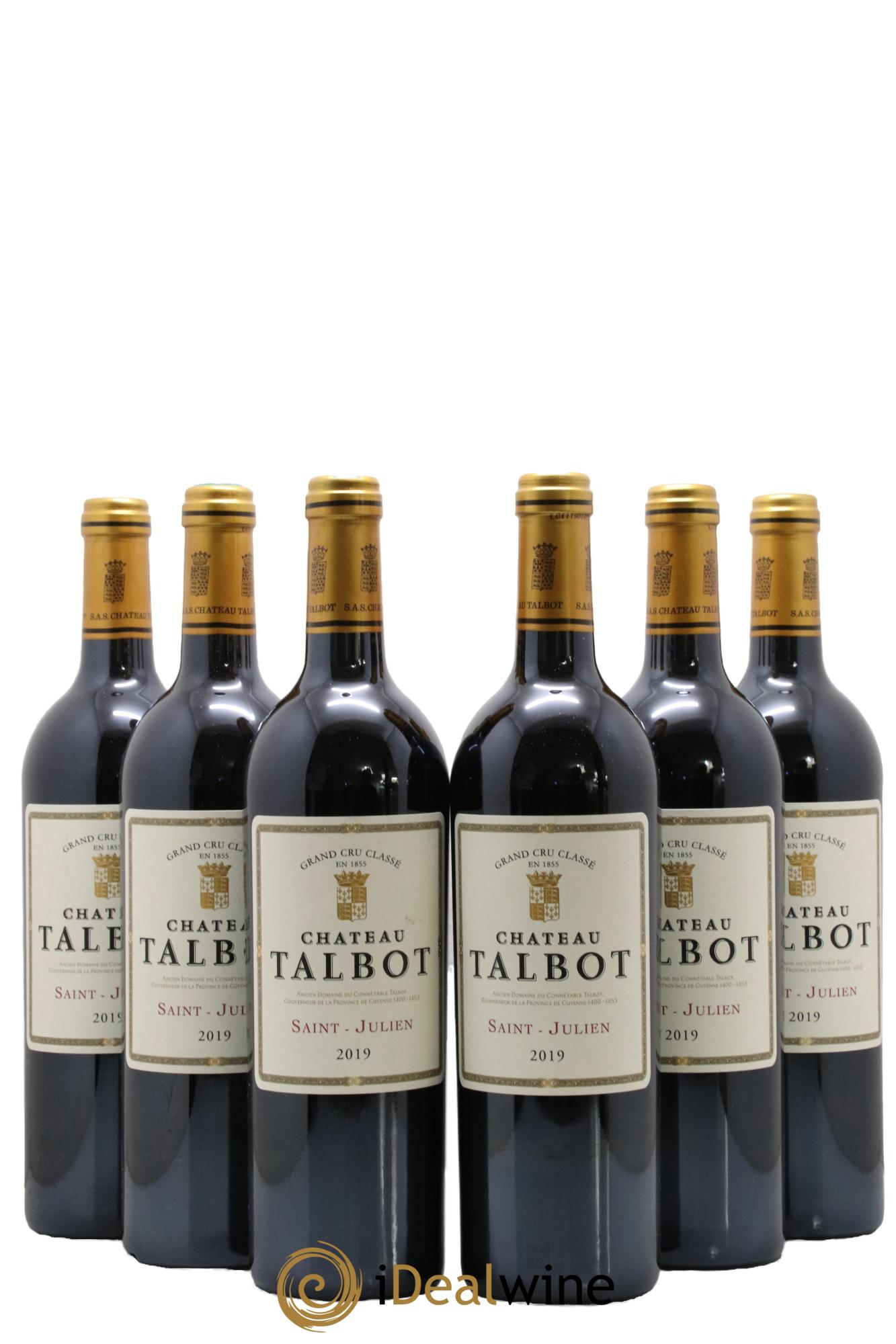 Château Talbot 4ème Grand Cru Classé 2019 - Lotto di 6 bottiglie - 0