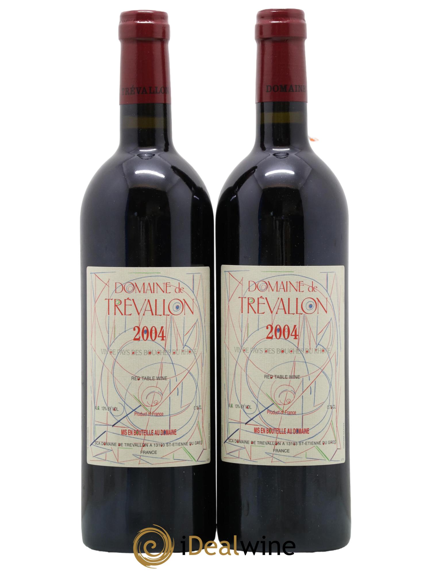 VDP Bouches du Rhône Trévallon (Domaine de) Eloi Dürrbach 2004 - Lot de 2 bouteilles - 0
