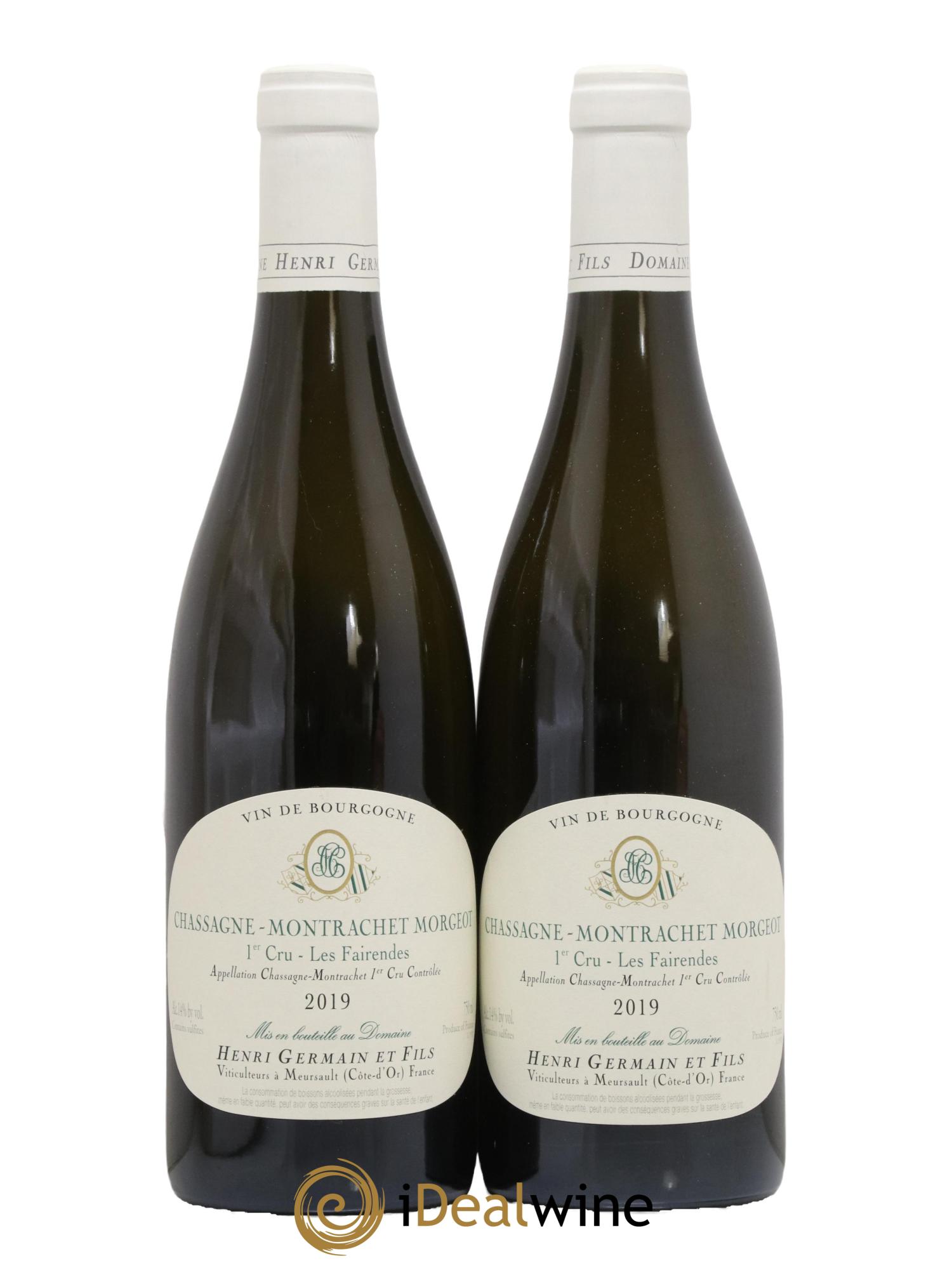 Chassagne-Montrachet 1er Cru Morgeot Les Fairendes Henri Germain 2019 - Lot de 2 bouteilles - 0