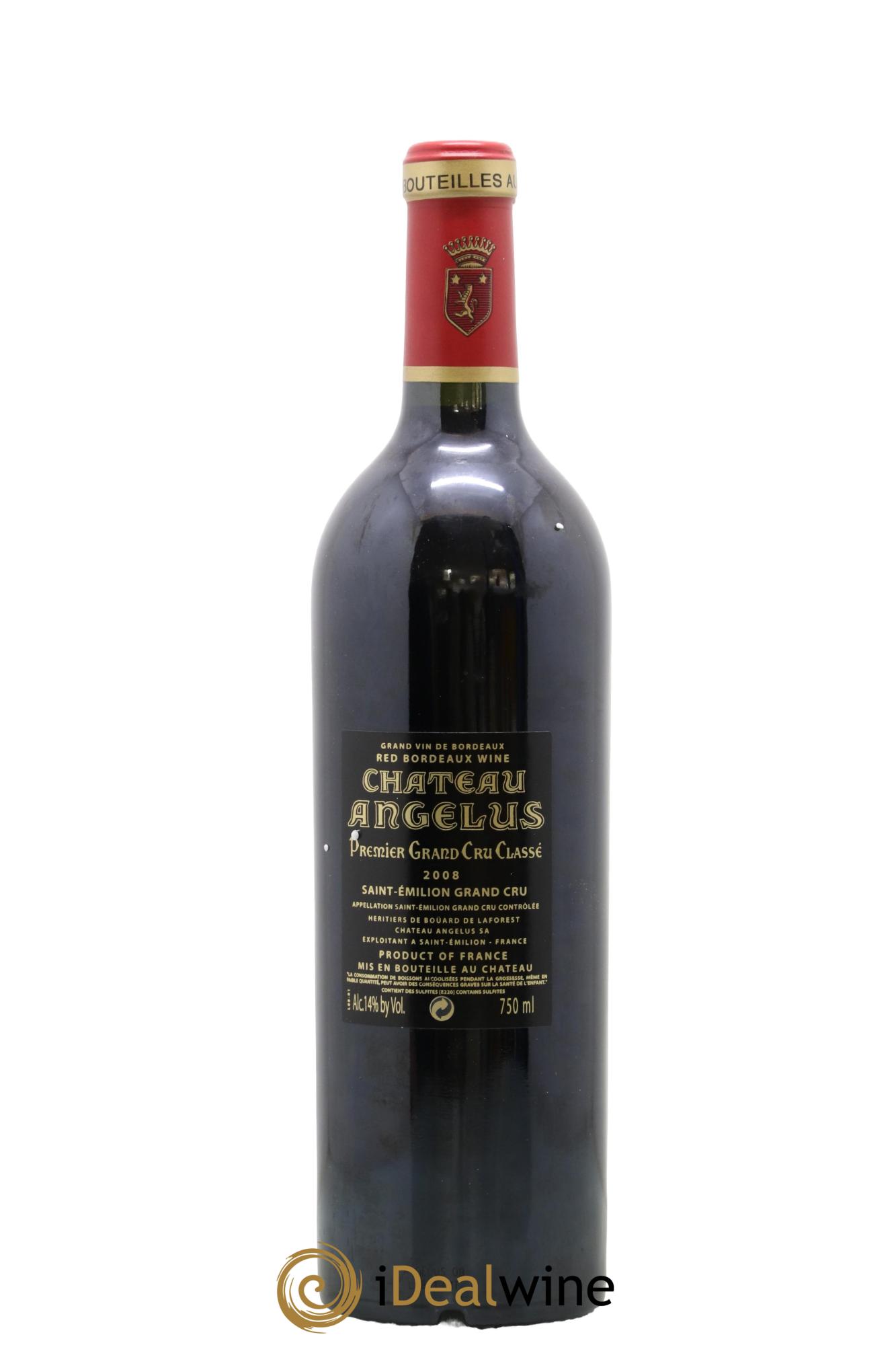 Château Angélus 1er Grand Cru Classé A 2008 - Lot de 1 bouteille - 1