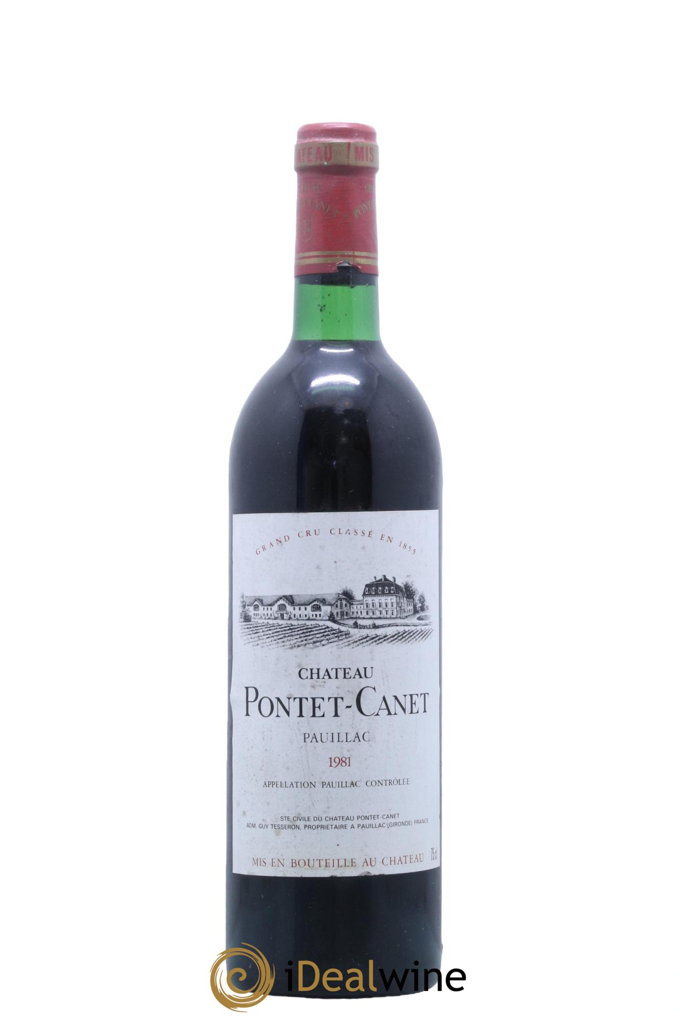 Château Pontet Canet 5ème Grand Cru Classé 1981 - Lot de 1 bouteille - 0