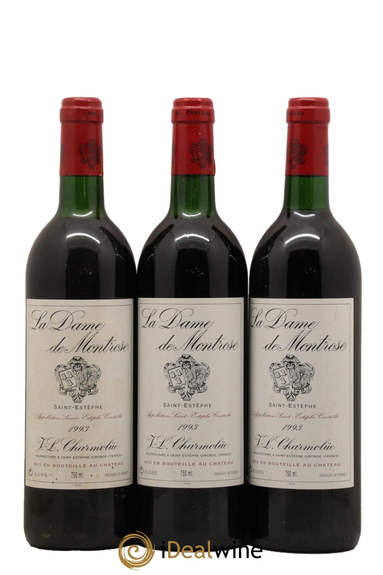 La Dame de Montrose Second Vin 1993 - Lot de 3 bouteilles - 0