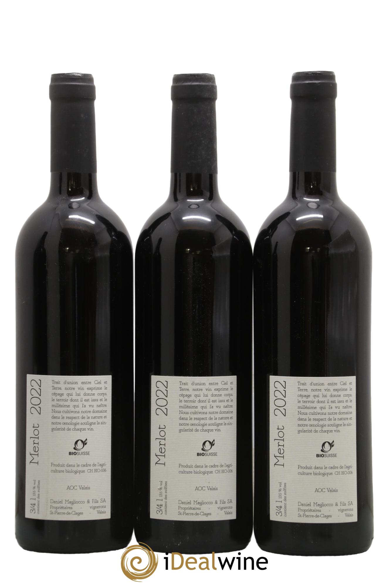 Valais Saint-Pierre-de-Clages Merlot Daniel Magliocco & Fils 2022 - Lot de 3 bouteilles - 1