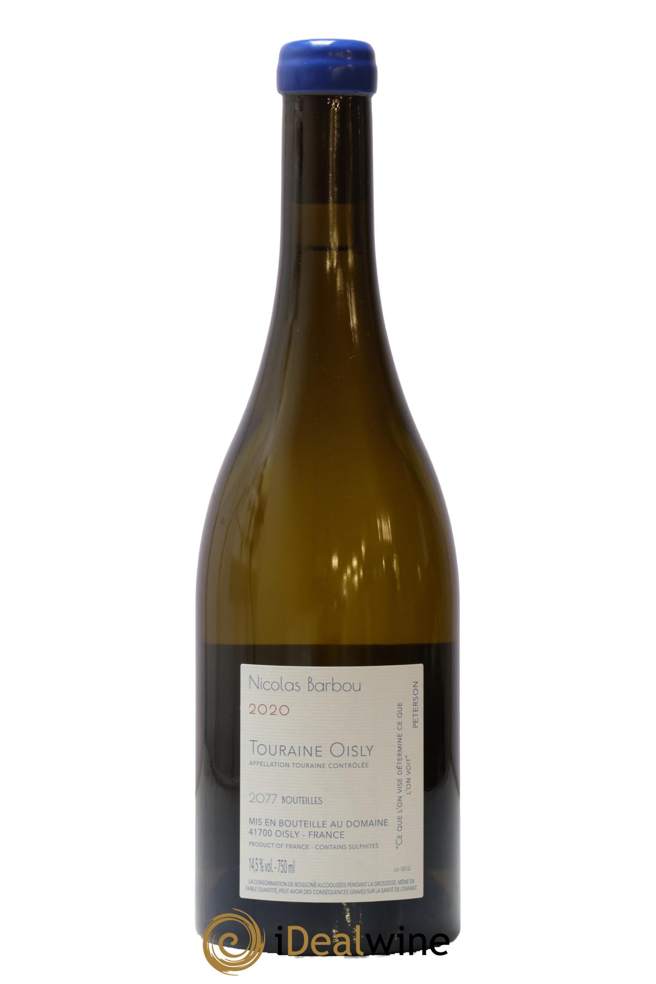 Touraine-Oisly Folie Insolente Nicolas Barbou 2020 - Lot de 1 bouteille - 1