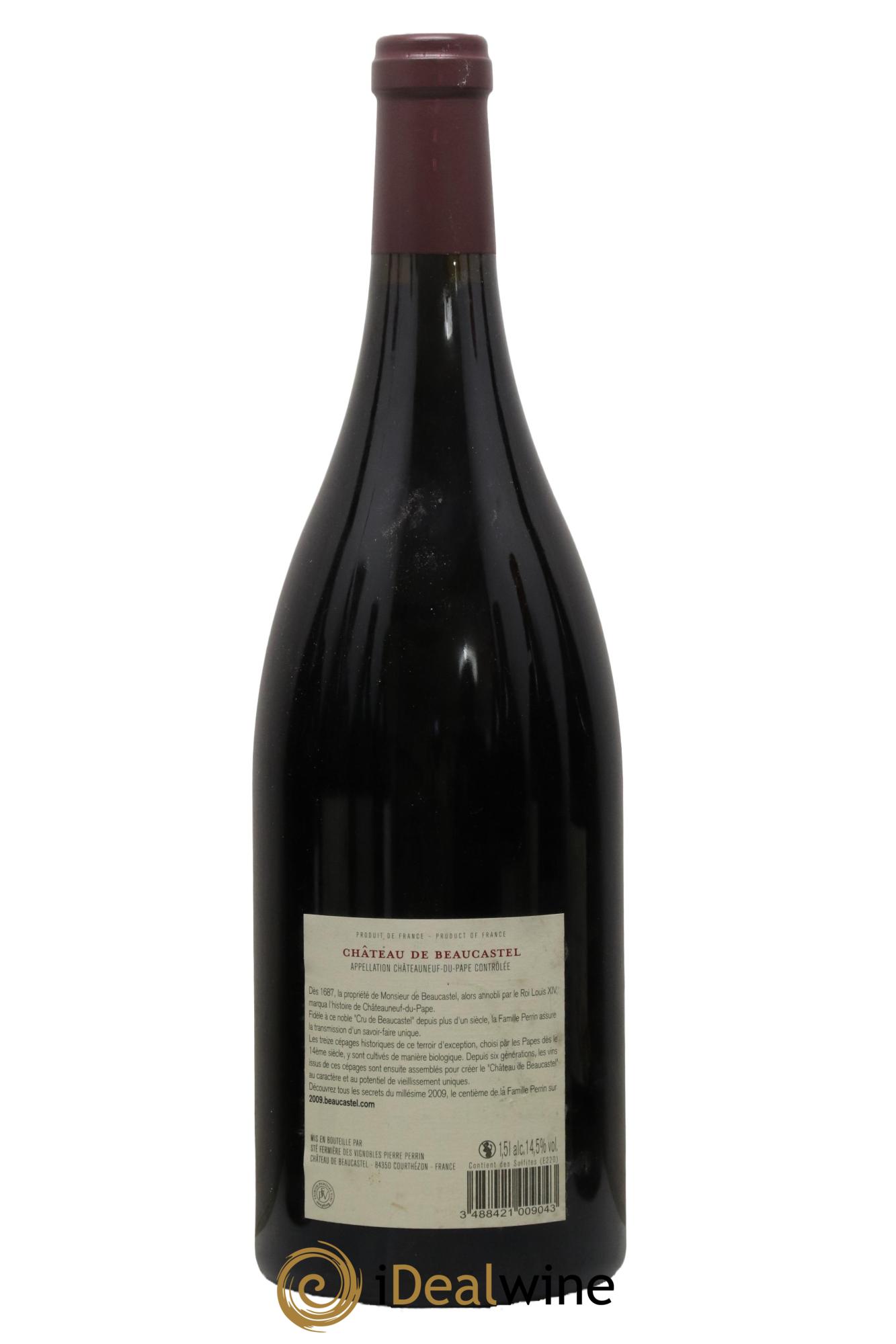 Châteauneuf-du-Pape Château de Beaucastel Famille Perrin 2009 - Lot of 1 magnum - 1