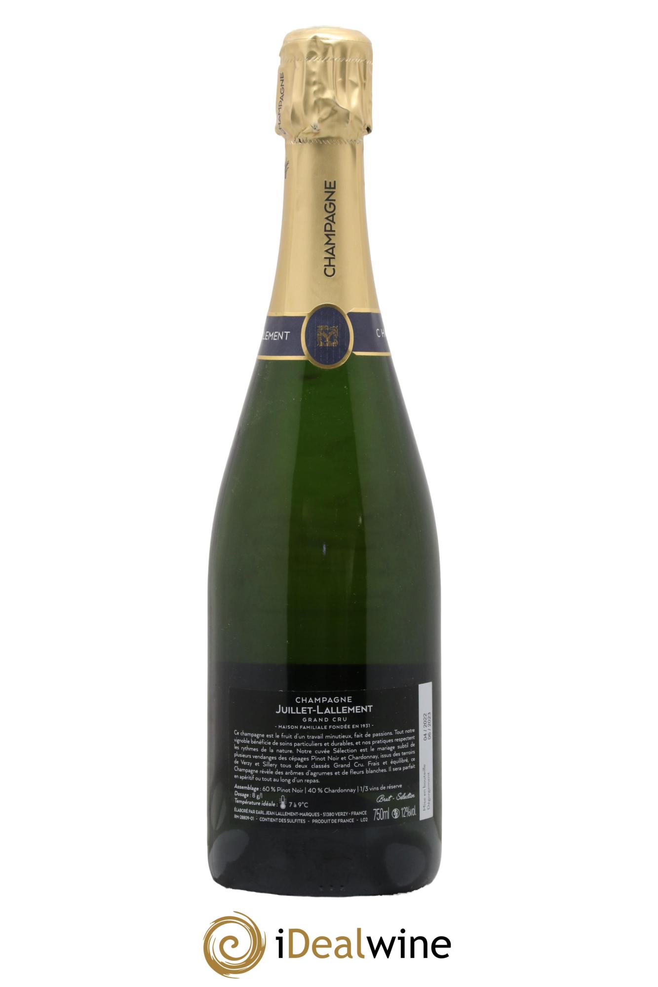 Champagne Grand Cru Maison Juillet Lallemant - Lot de 1 bouteille - 1