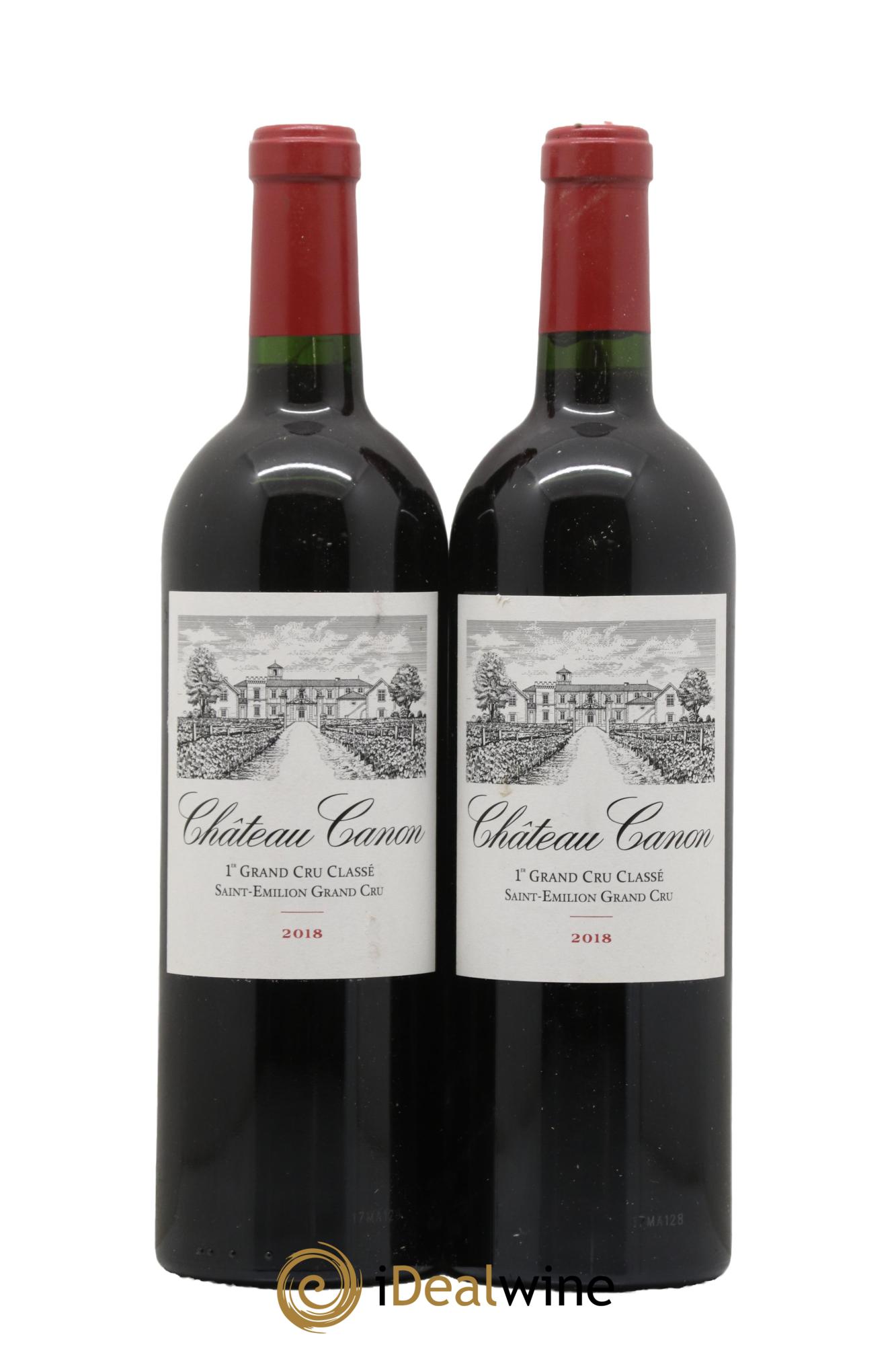 Château Canon 1er Grand Cru Classé B 2018 - Lotto di 2 bottiglie - 0