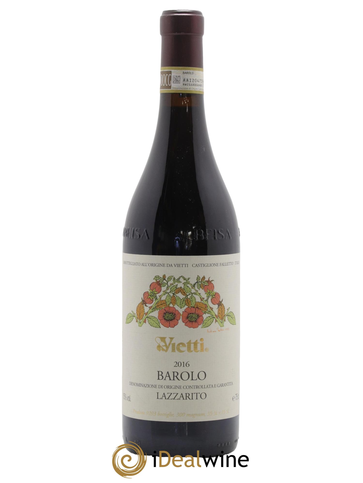 Barolo DOCG Lazzarito Vietti 2016 - Lot de 1 bouteille - 0