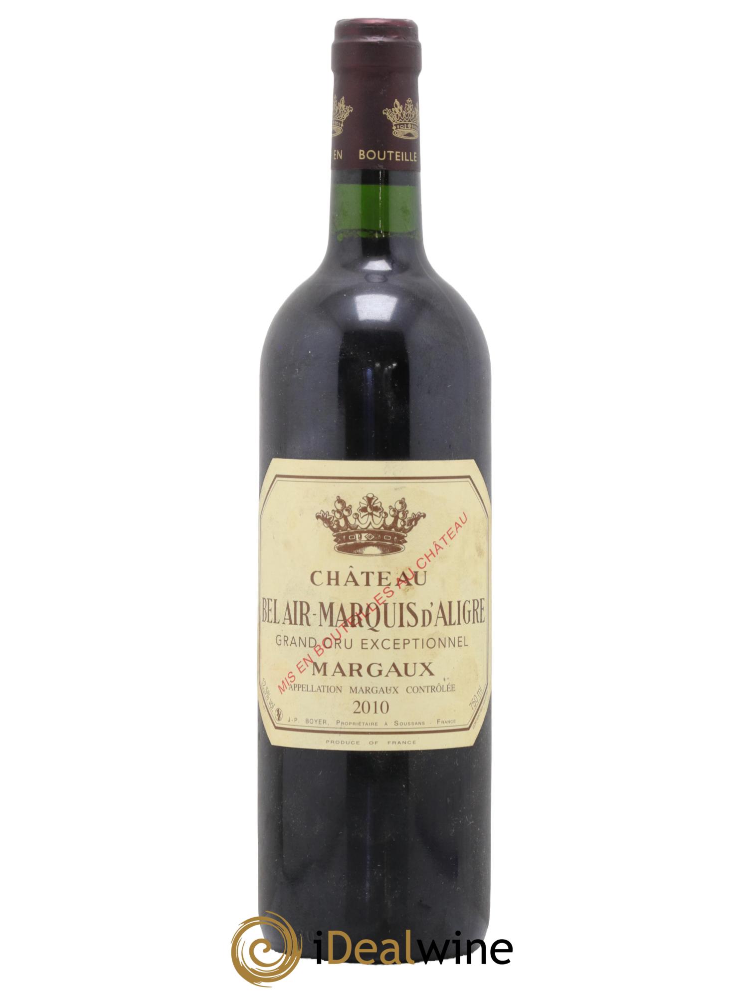 Château Bel Air Marquis d'Aligre 2010 - Lot de 1 bouteille - 0