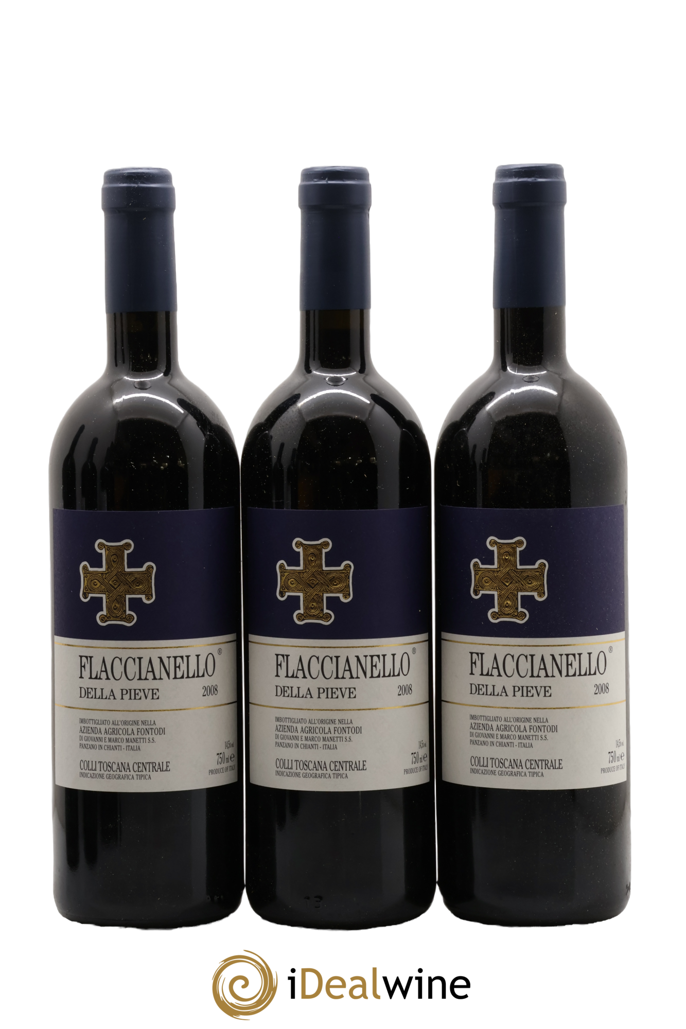 Toscana IGT Flaccianello della Pieve Azienda Agricola Fontodi 2008 - Lot de 6 bouteilles - 1