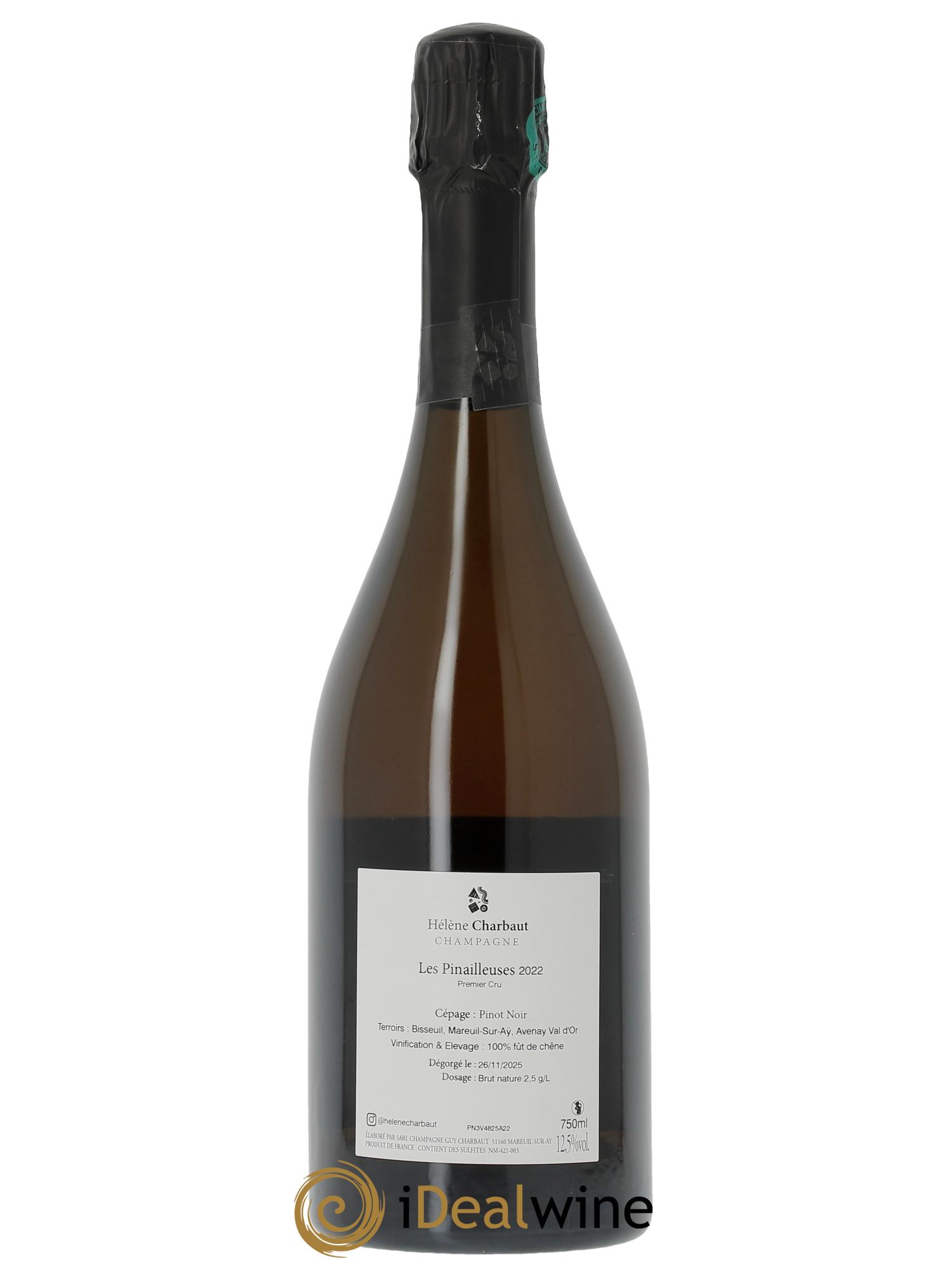 Les Pinailleuses Premier Cru Extra Brut Hélène Charbaut  2022 - Lot de 1 bouteille - 1