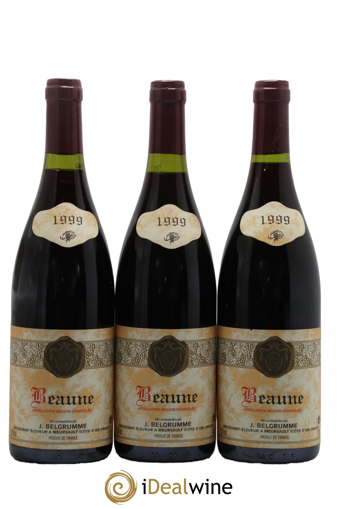 Beaune J.Belgrumme 1999 - Lot de 3 bouteilles - 0