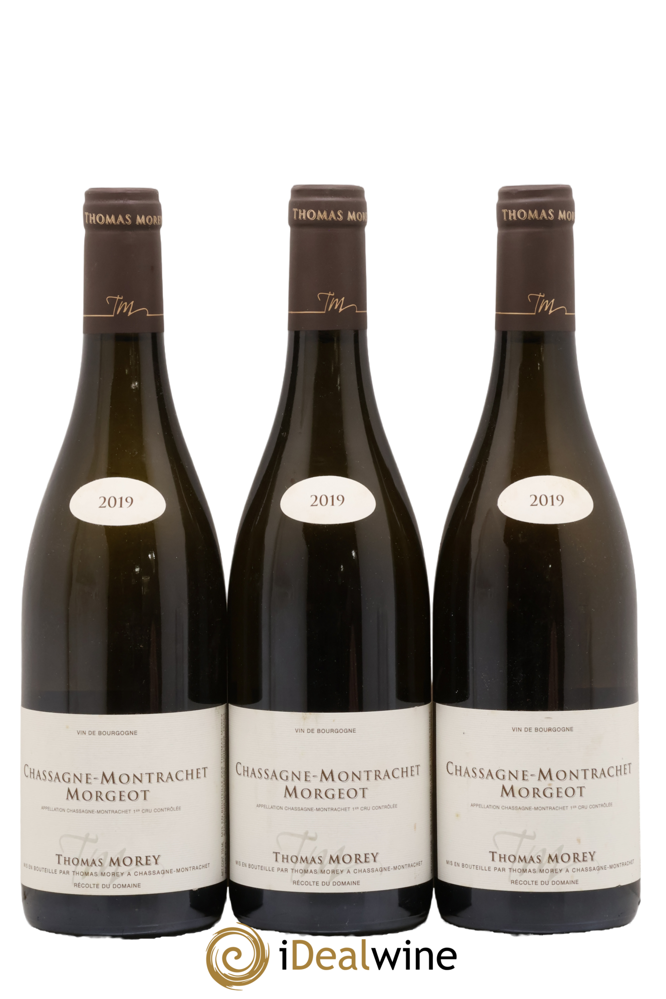Chassagne-Montrachet 1er Cru Morgeot Thomas Morey 2019 - Lot de 3 bouteilles - 0