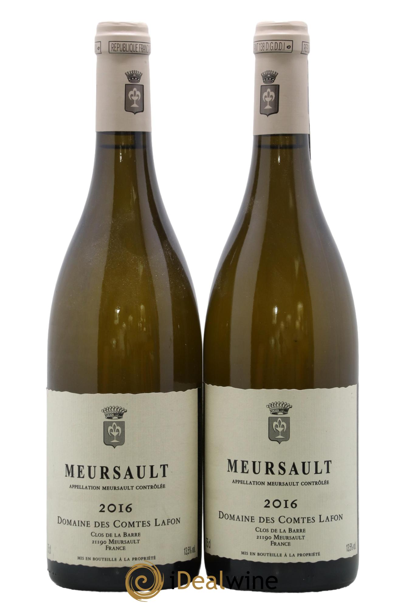 Meursault Comtes Lafon (Domaine des) 2016 - Lot de 2 bouteilles - 0