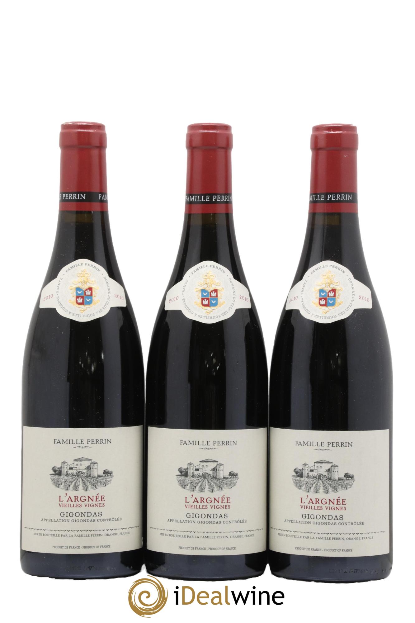 Gigondas L'Argnée Vieilles Vignes Famille Perrin 2010 - Lot de 3 bouteilles - 0