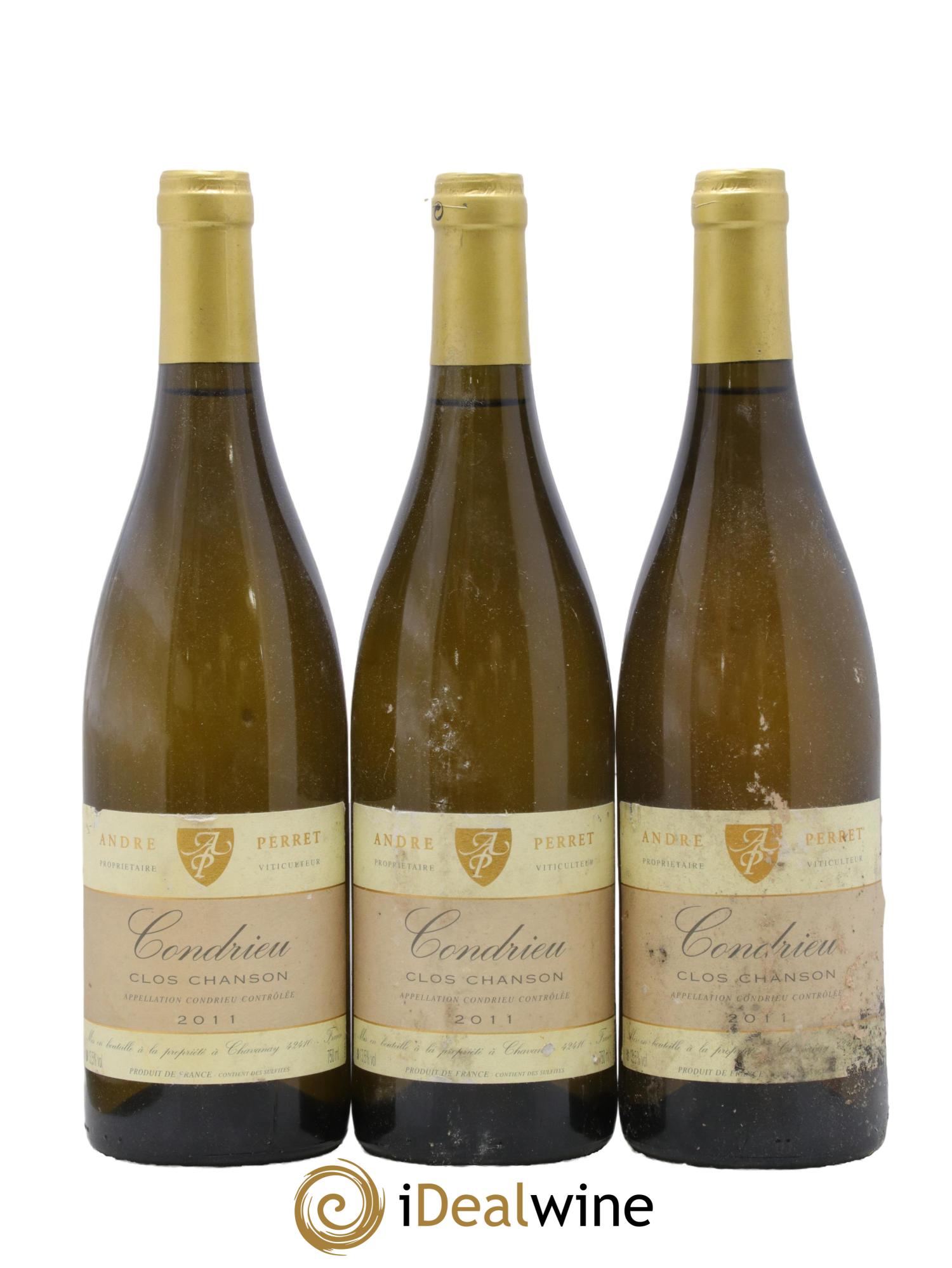 Condrieu Clos Chanson André Perret 2011 - Posten von 3 Flaschen - 0