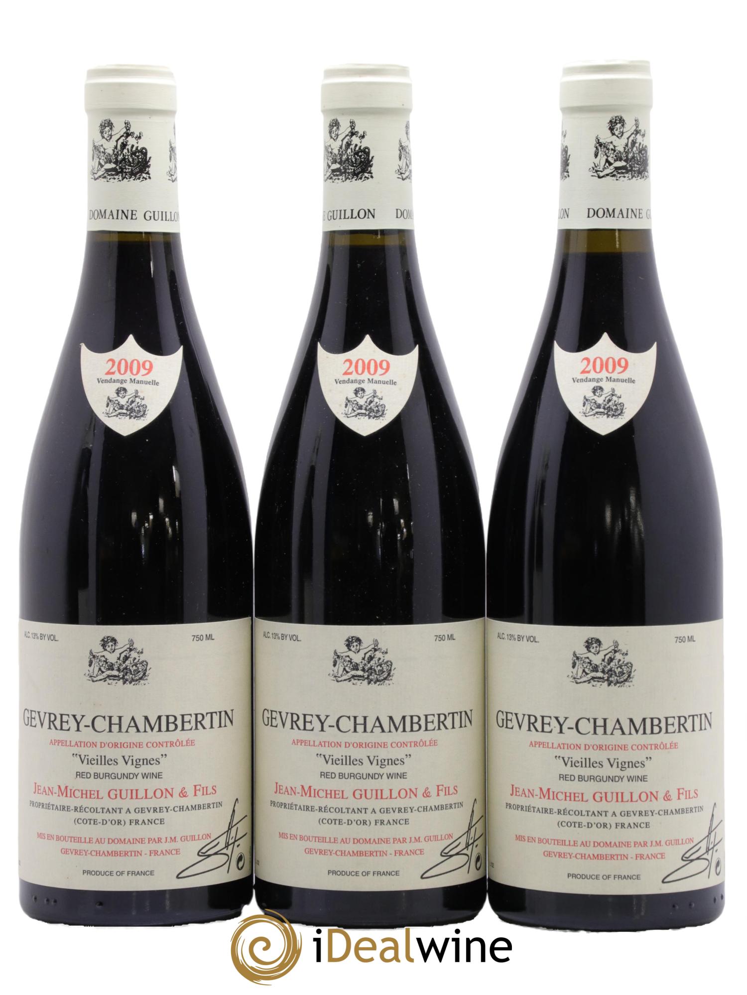 Gevrey-Chambertin Vieilles Vignes Jean-Michel Guillon 2009 - Posten von 3 Flaschen - 0