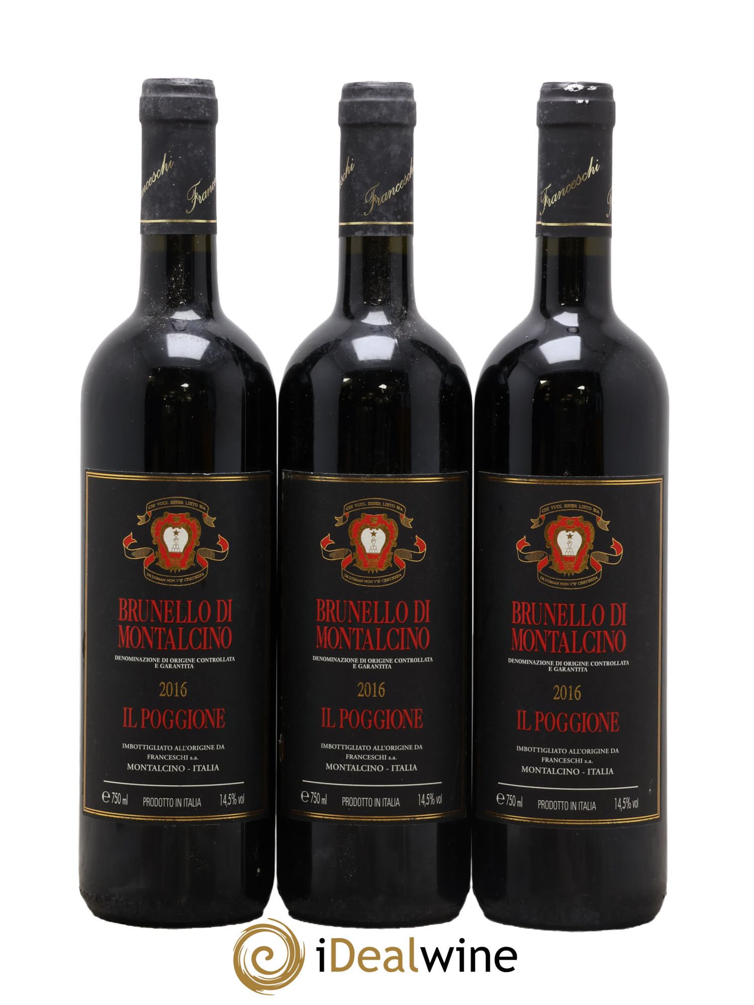 Brunello di Montalcino DOCG Il Poggione Lavinio Franceschi 2016 - Lot de 3 bouteilles - 0