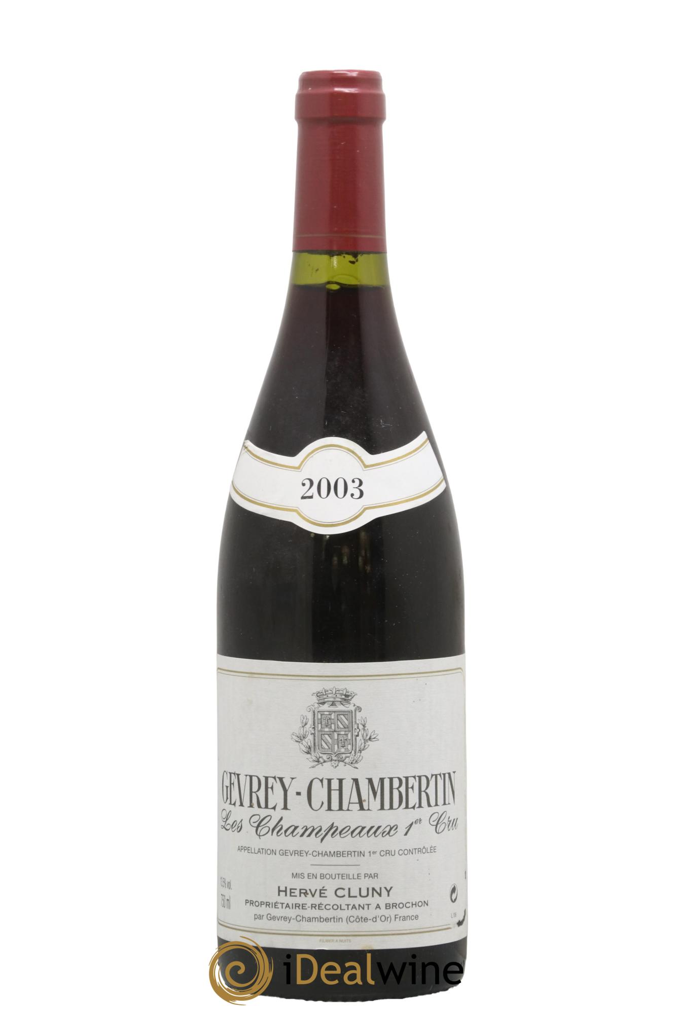 Gevrey-Chambertin 1er Cru Les Champeaux Herve Cluny 2003 - Lot de 1 bouteille - 0