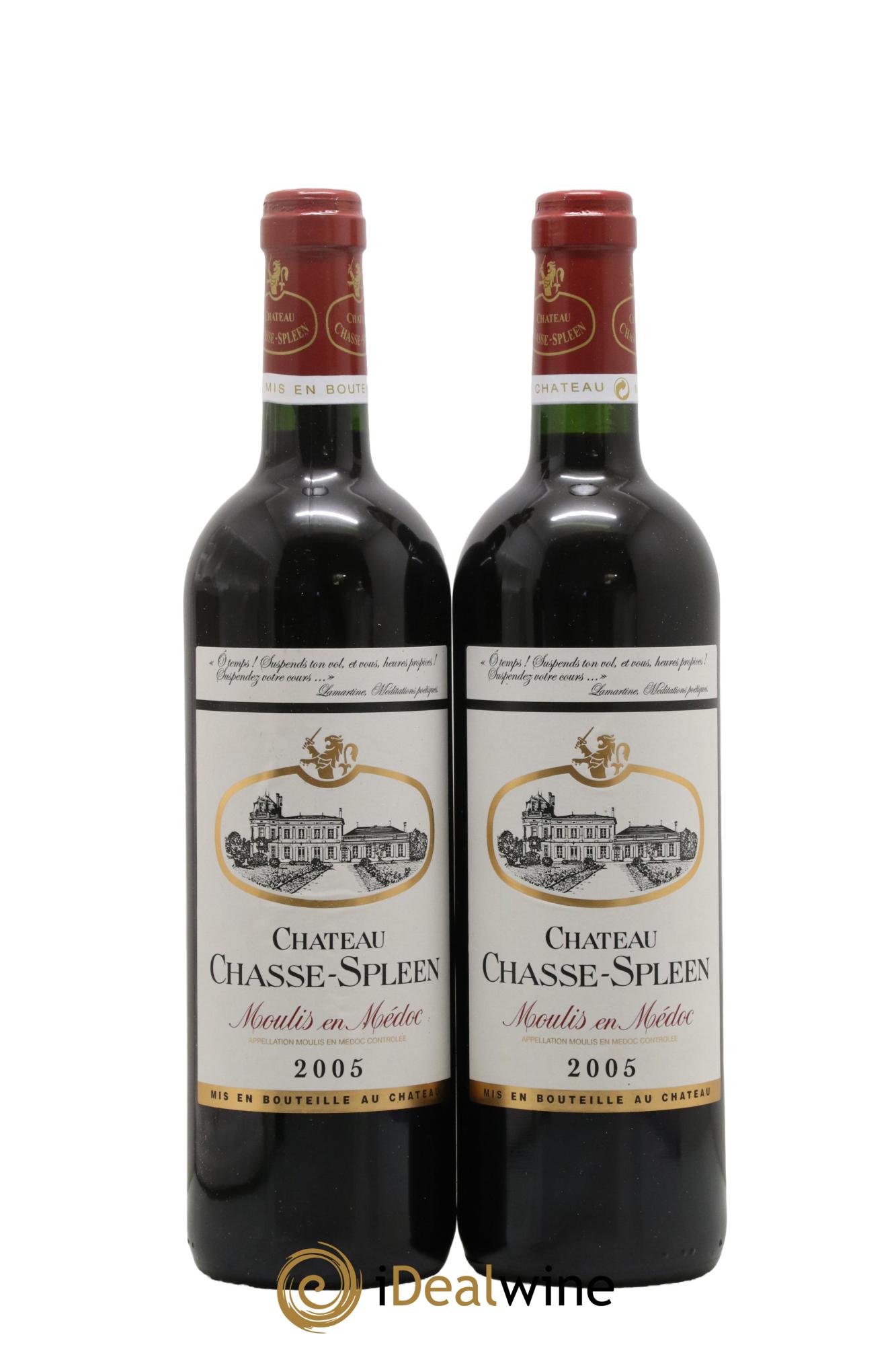 Château Chasse Spleen 2005 - Lotto di 2 bottiglie - 0