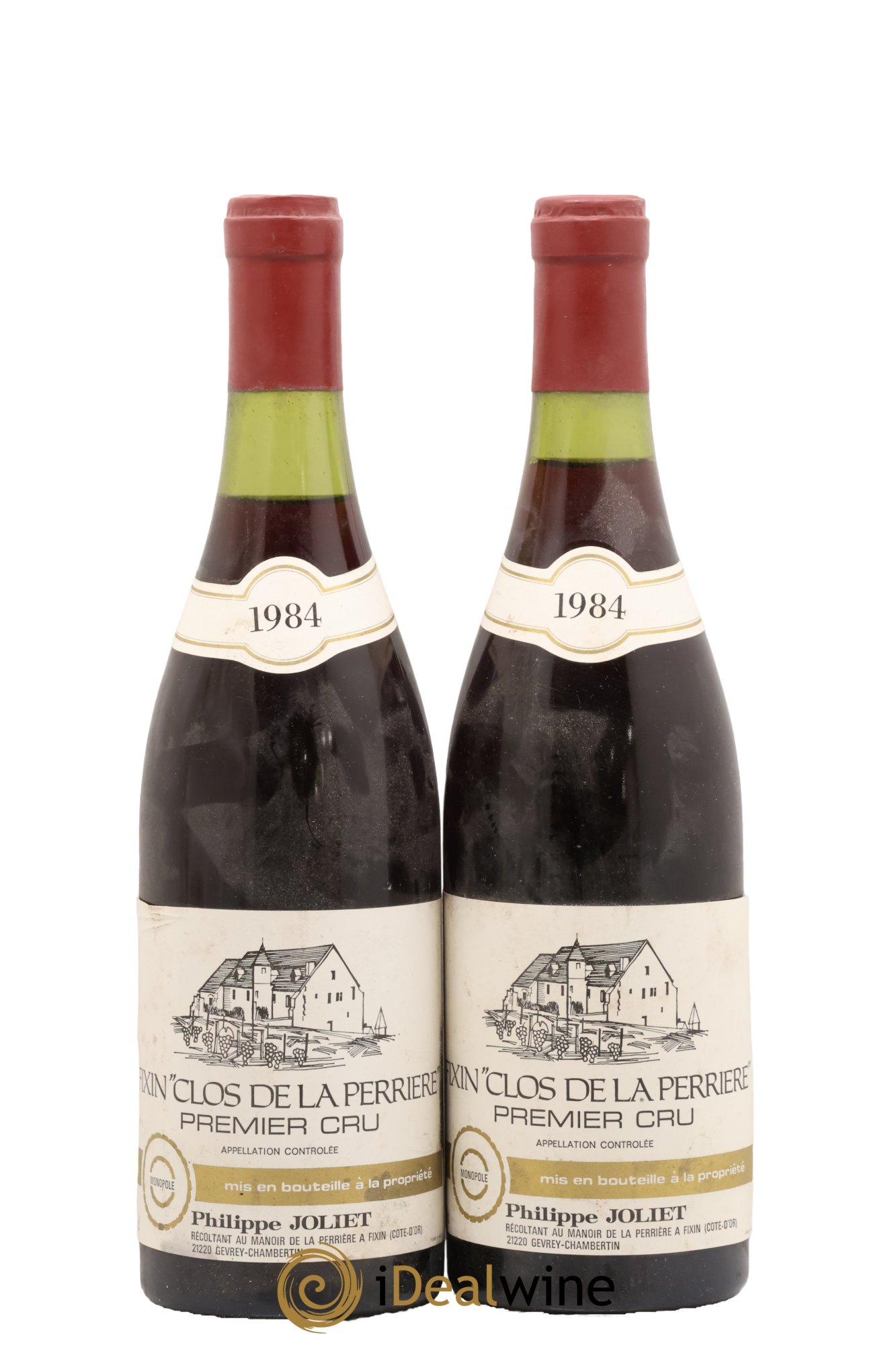 Fixin 1er Cru La Perrière Jolliet 1984 - Lot de 2 bouteilles - 0