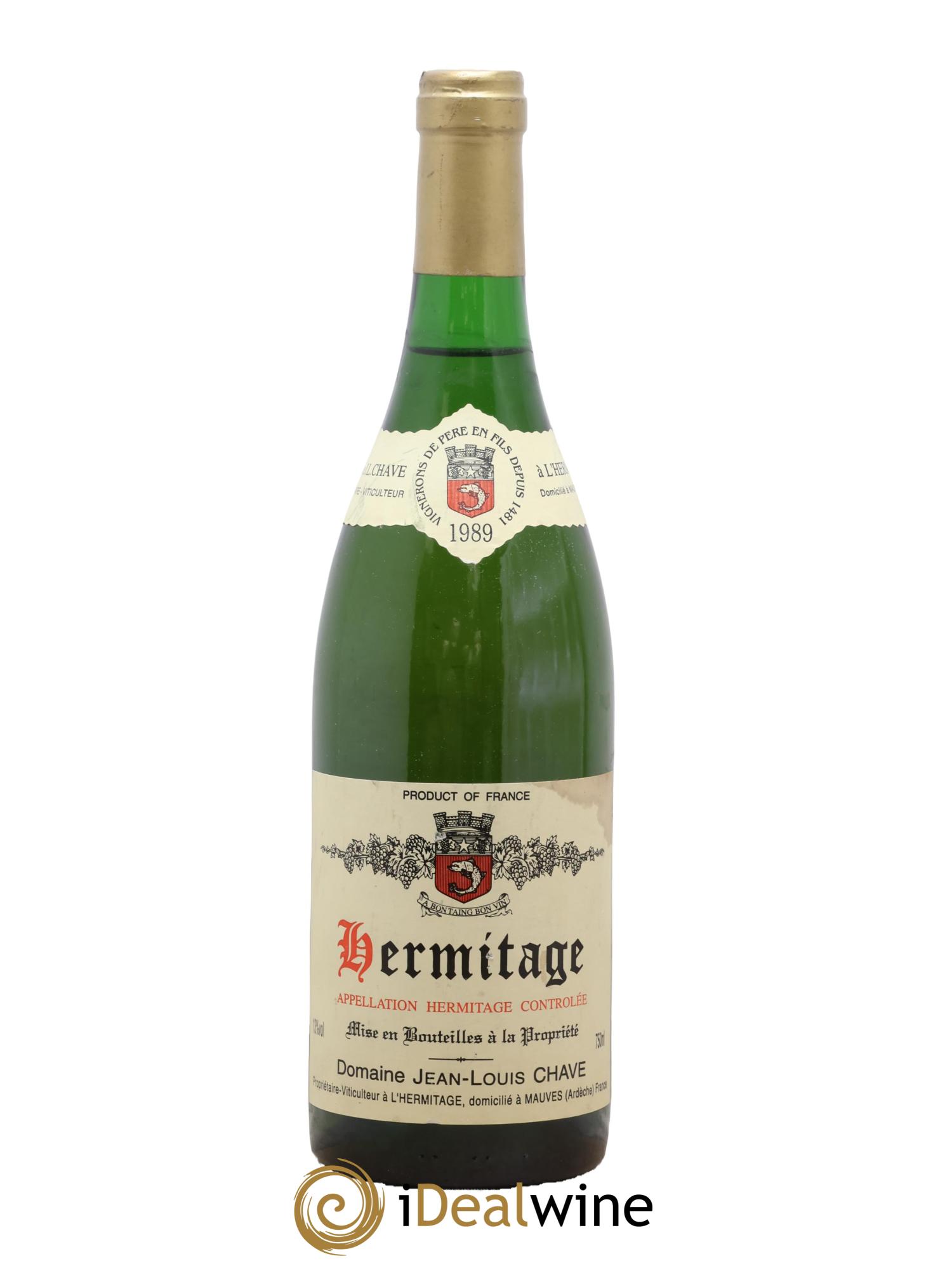 Hermitage Jean-Louis Chave 1989 - Lot de 1 bouteille - 0