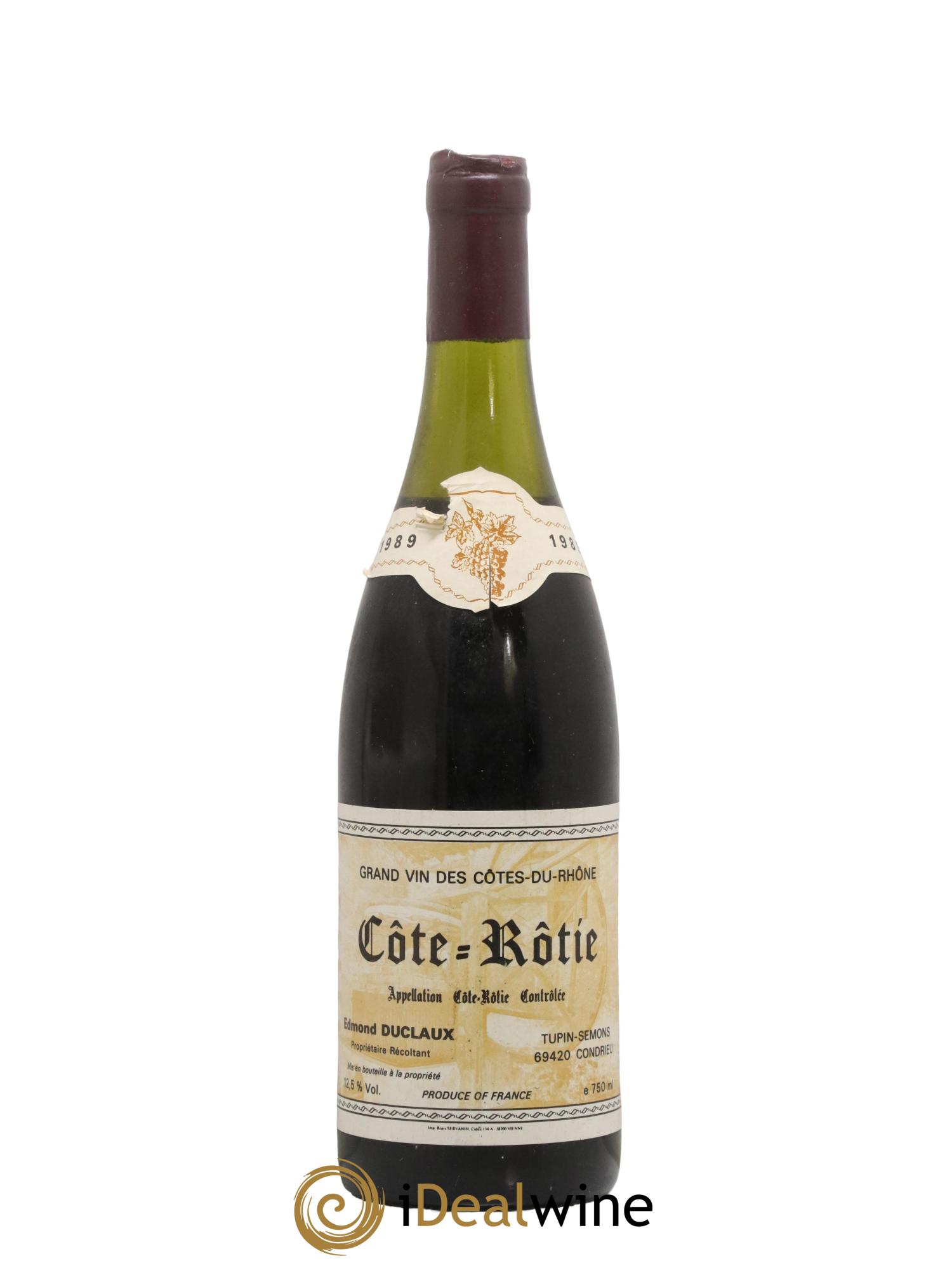 Côte-Rôtie Duclaux 1989 - Lot de 1 bouteille - 0