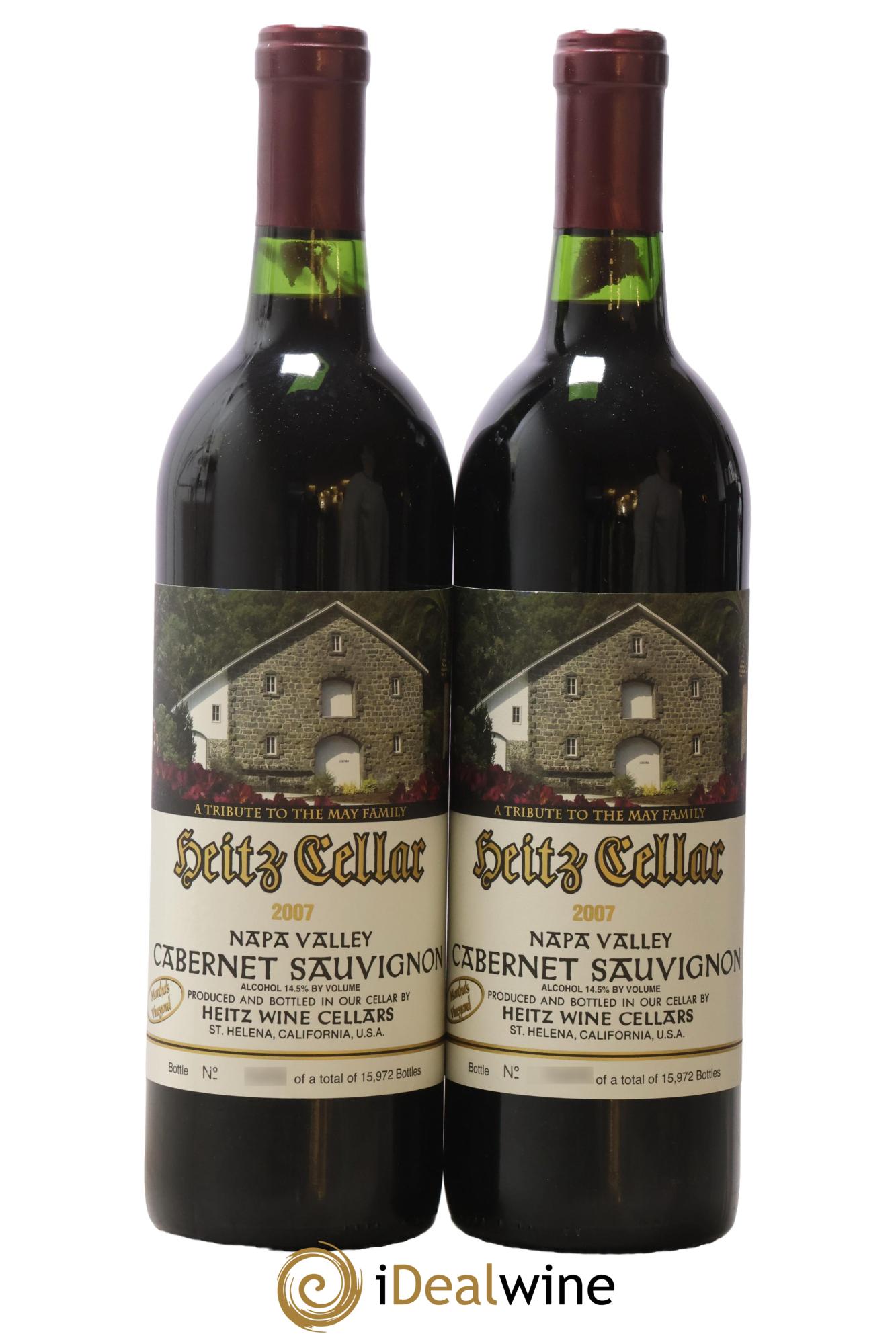 Napa Valley Cabernet Sauvignon Martha's Vineyard Heitz Cellar 2007 - Posten von 2 Flaschen - 0