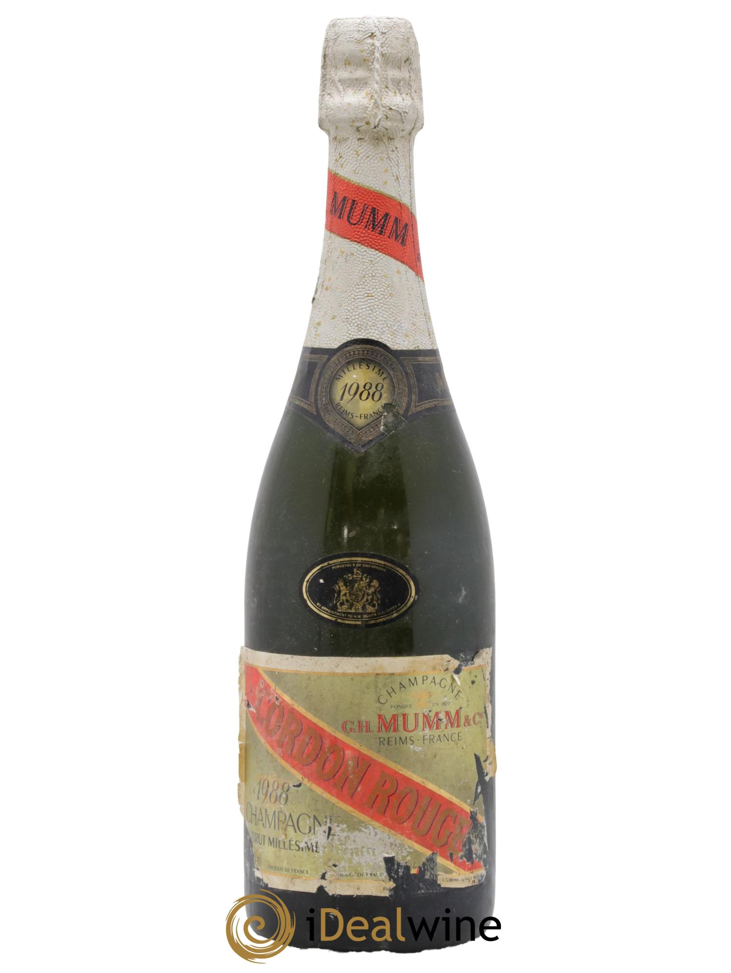 Cordon Rouge Mumm 1988 - Lot de 1 bouteille - 0