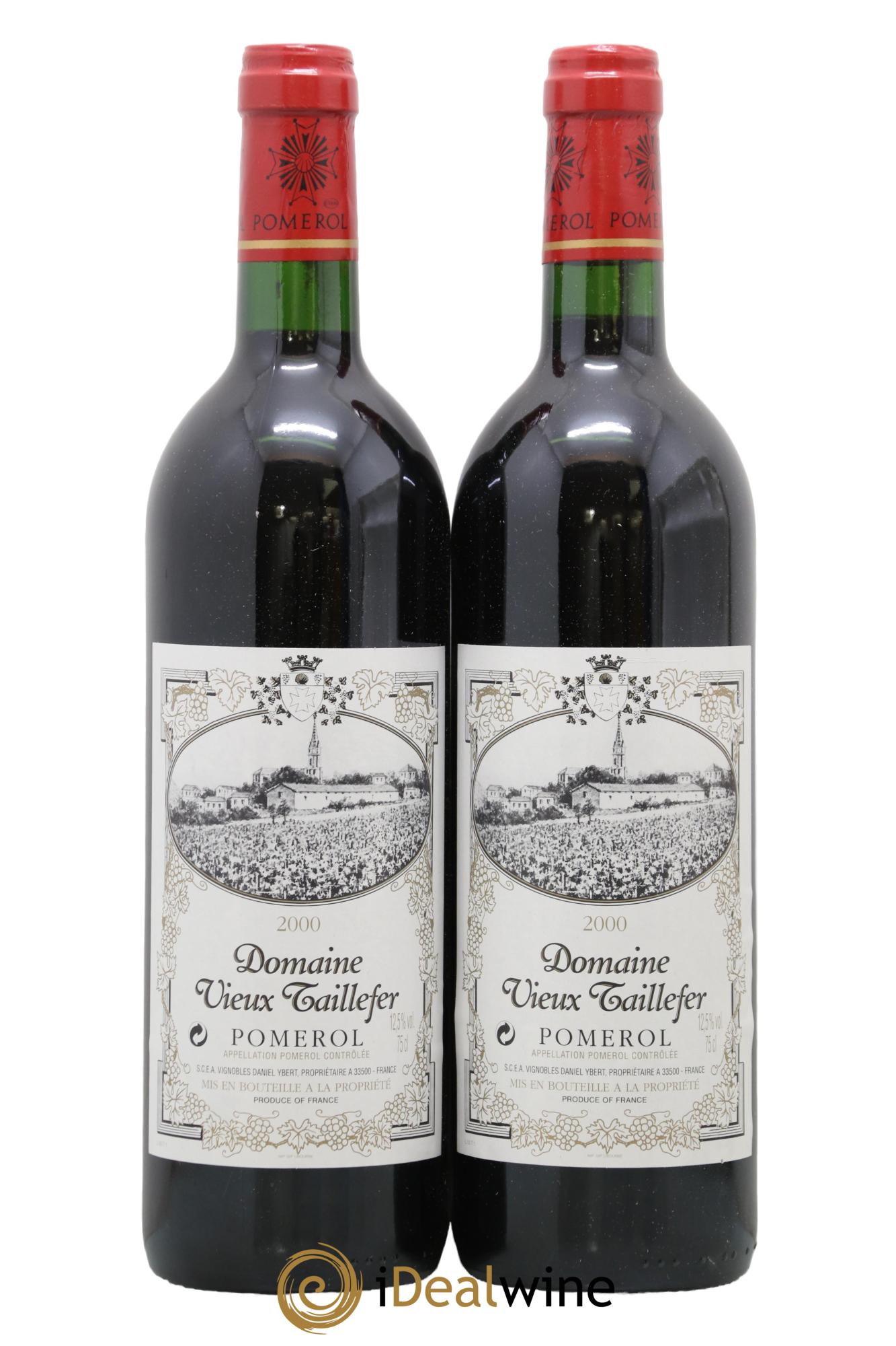 Pomerol Domaine du vieux Taillefer 2000 - Posten von 2 Flaschen - 0