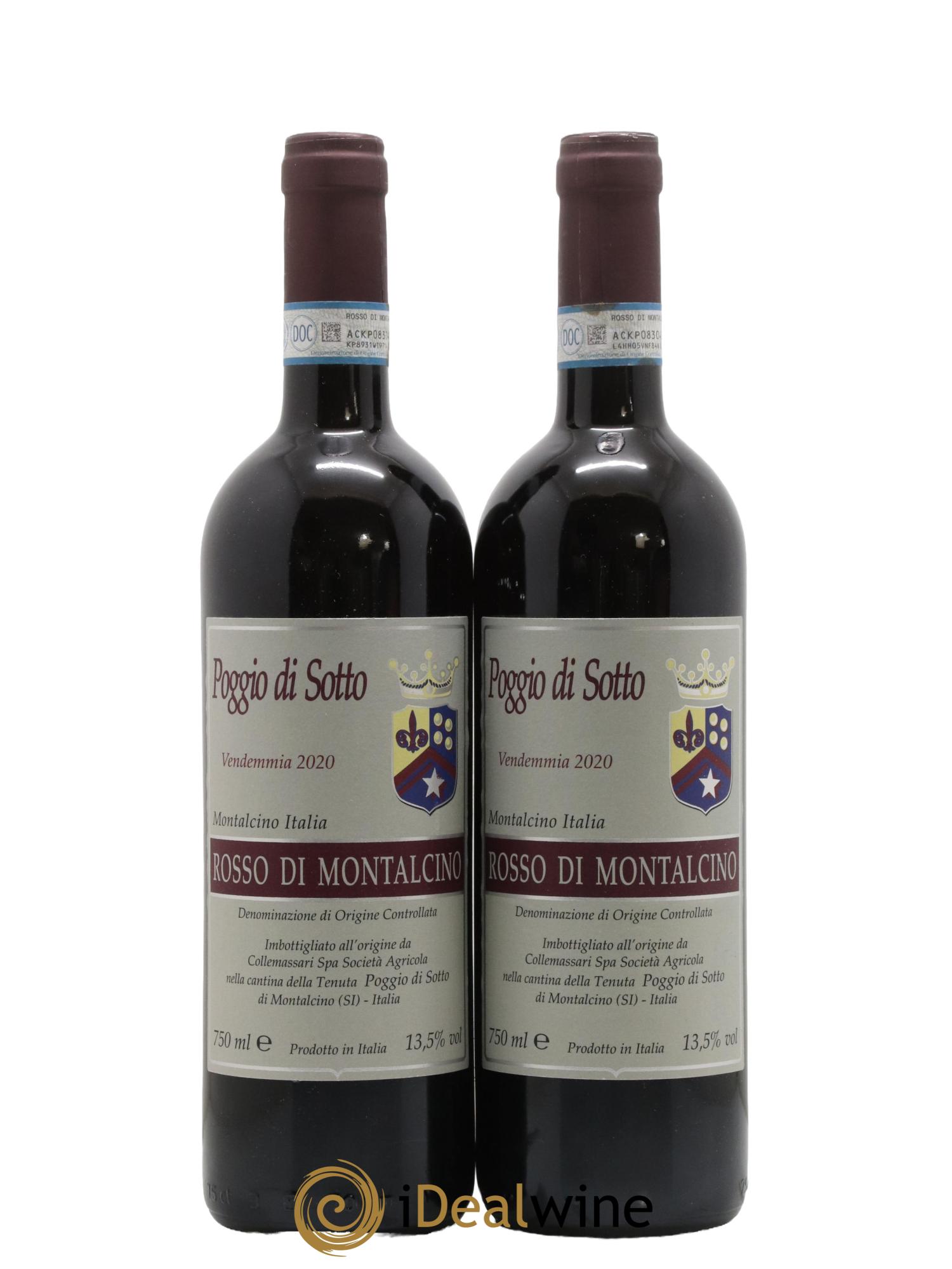 Rosso di Montalcino DOC Poggio Di Sotto 2020 - Lot de 2 bouteilles - 0