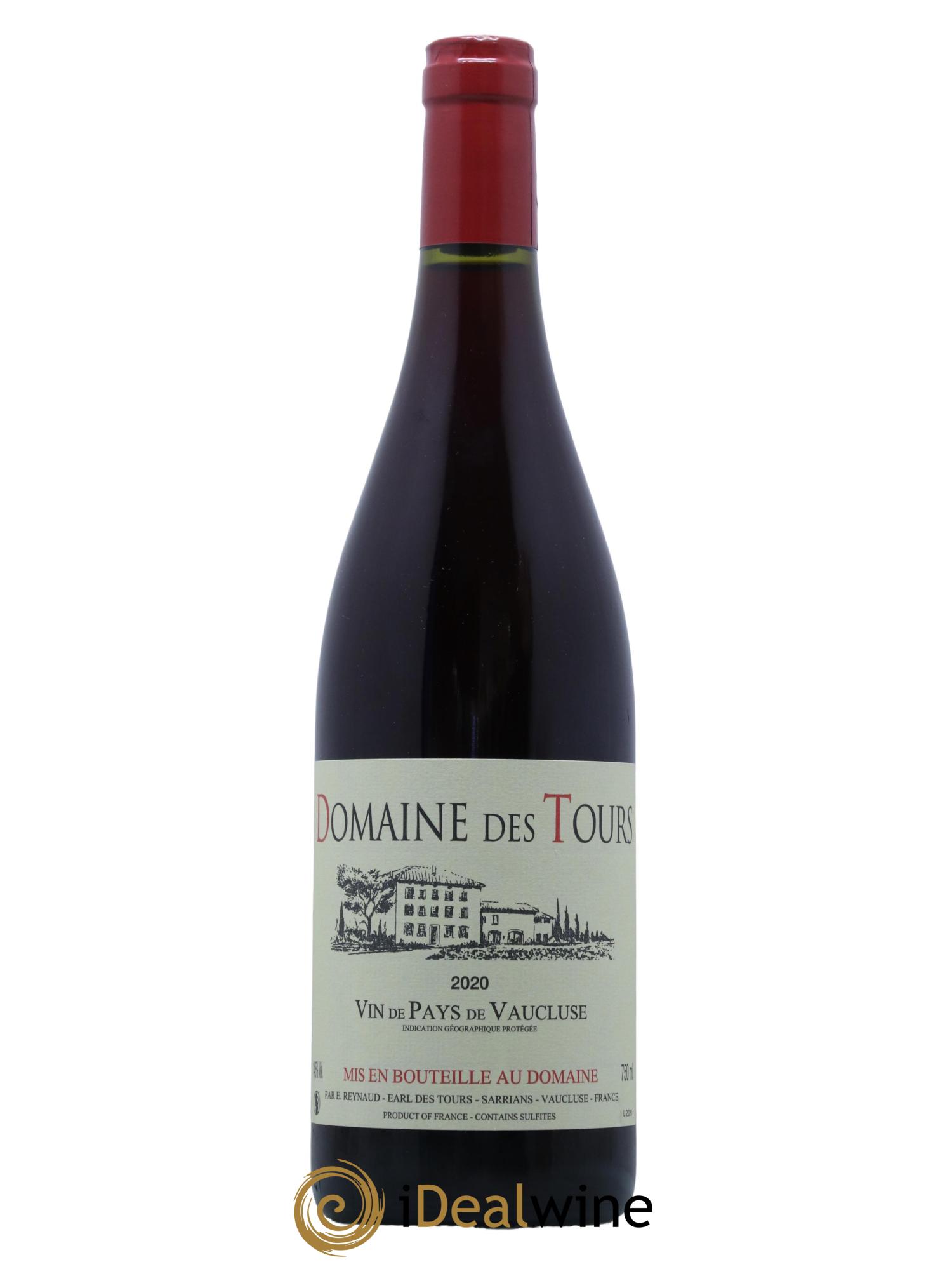 Vaucluse (Vin de Pays de Vaucluse) Domaine des Tours Emmanuel Reynaud 2020 - Lot de 1 bouteille - 0