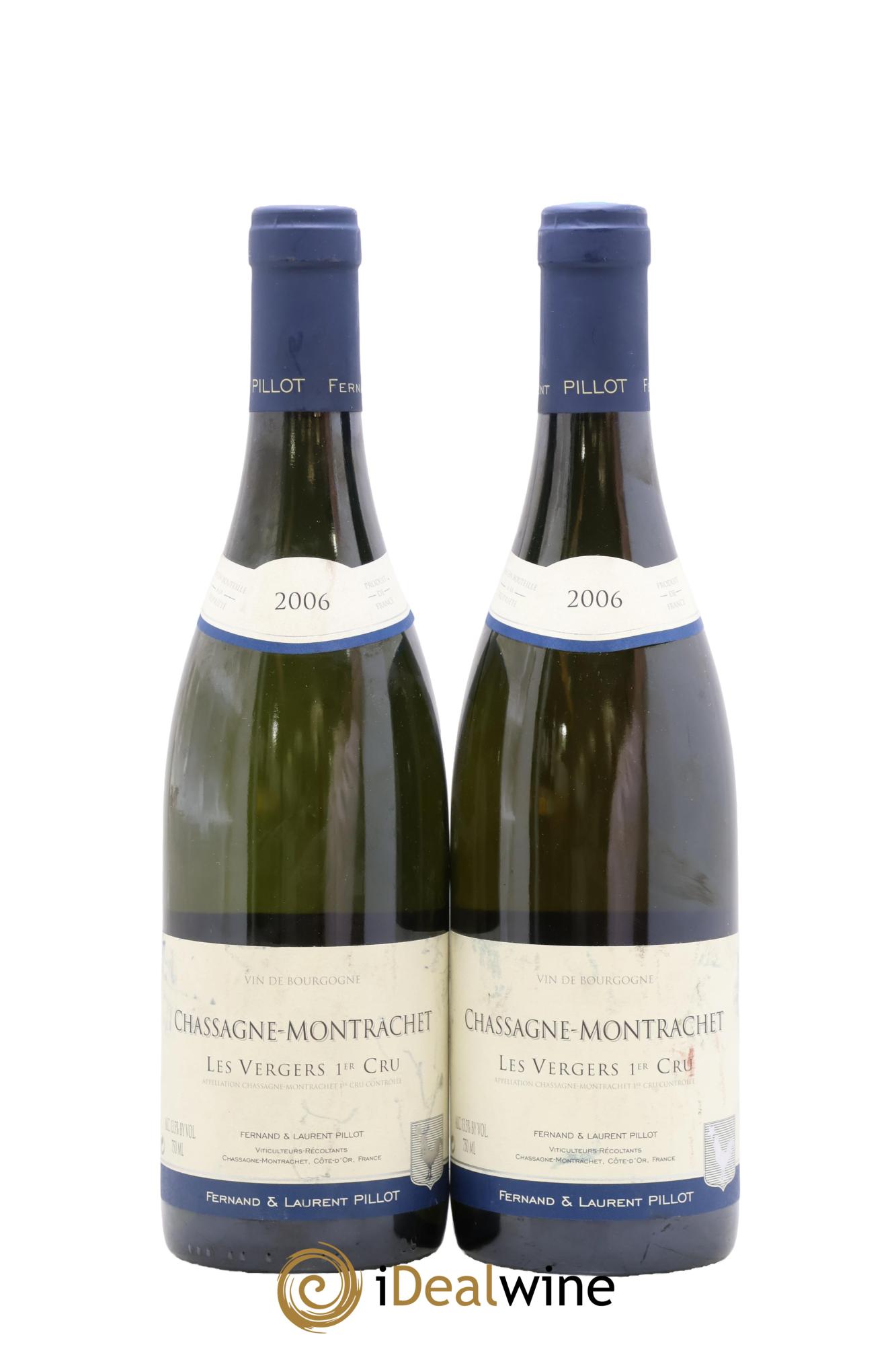 Chassagne-Montrachet 1er Cru Les Vergers Fernand et Laurent Pillot (Domaine) 2006 - Posten von 2 Flaschen - 0