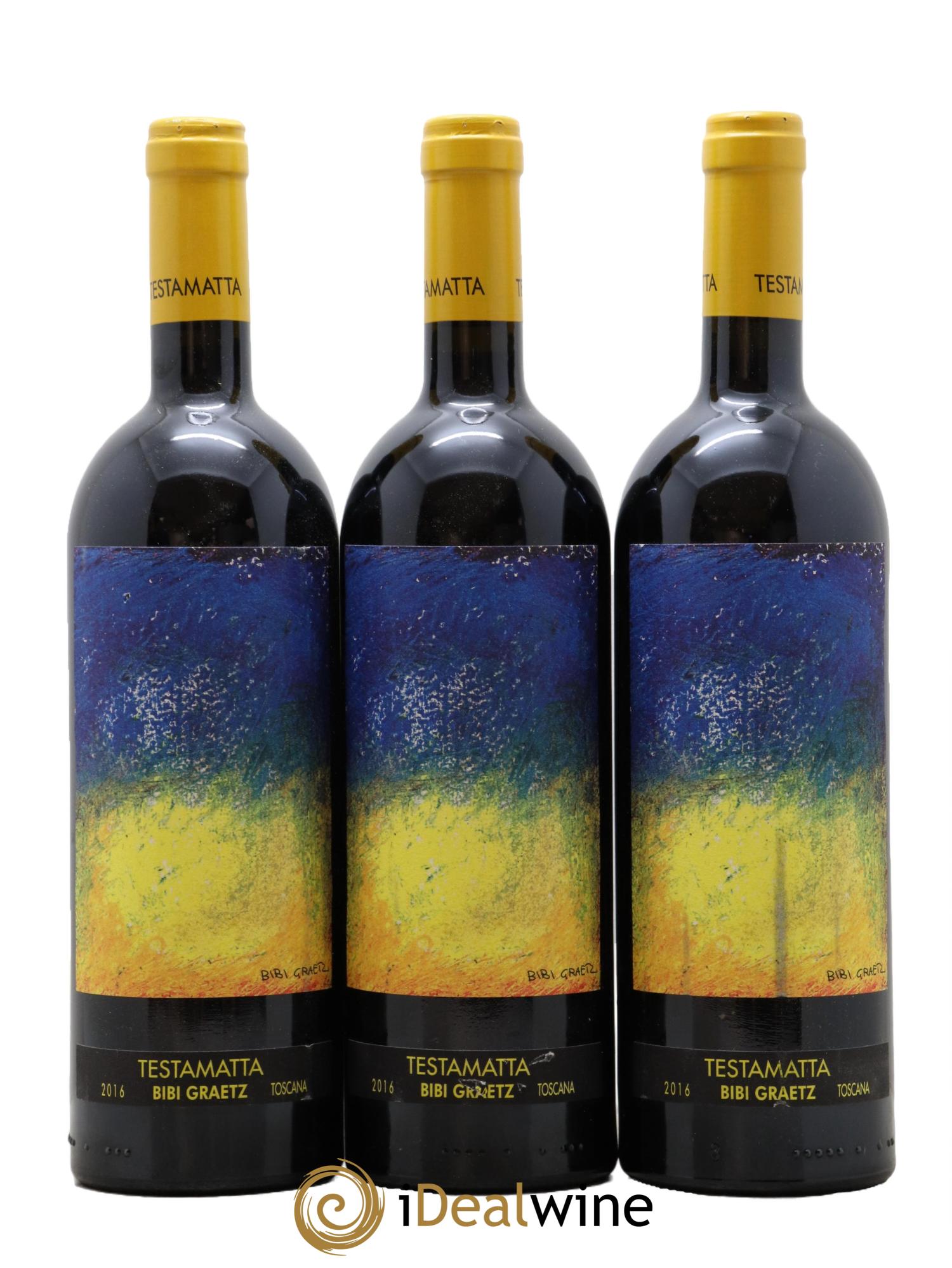 Toscana IGT Testamatta Bibi Graetz 2016 - Lot de 3 bouteilles - 0