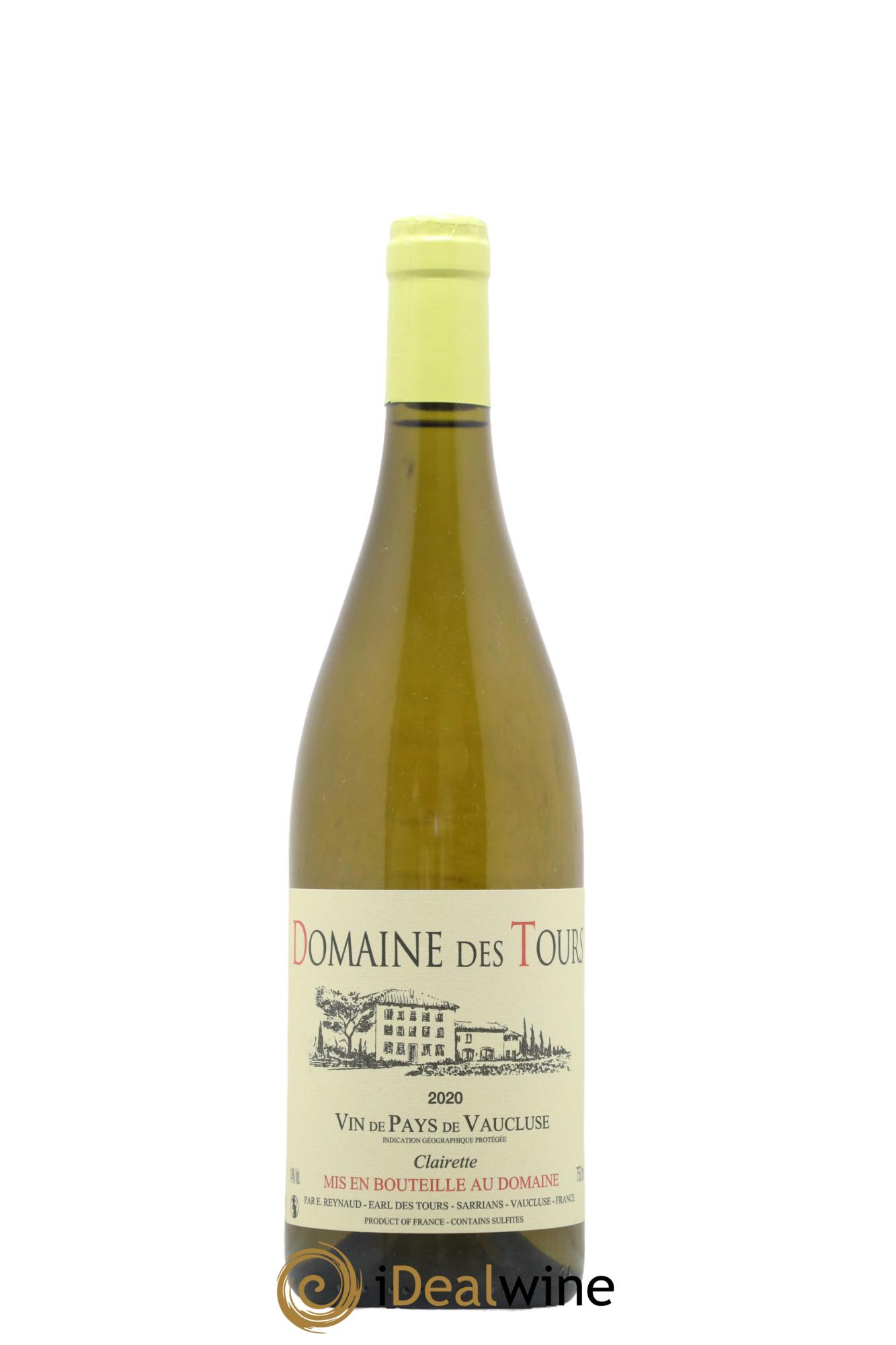 Vaucluse (Vin de Pays de Vaucluse) Domaine des Tours Clairette Emmanuel Reynaud 2020 - Lot de 1 bouteille - 0