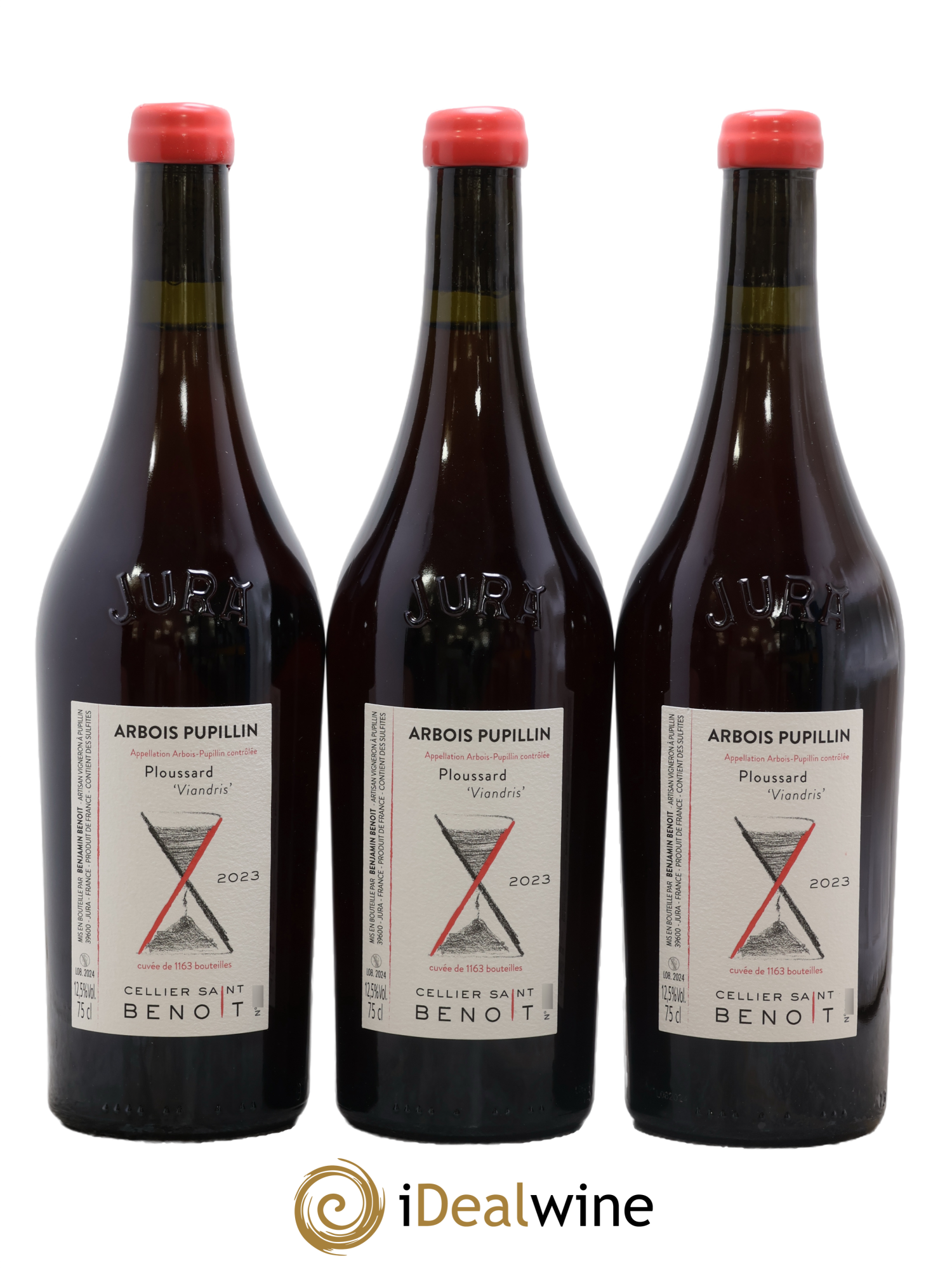 Arbois-Pupillin Ploussard Viandris Cellier Saint Benoît 2023 - Lot of 3 bottles - 0