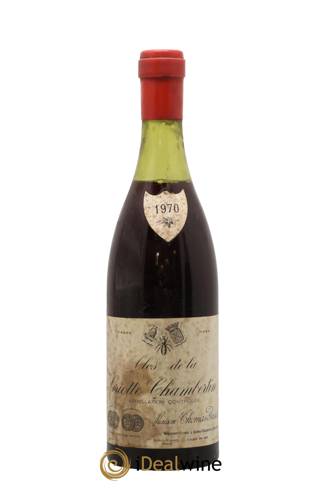 Griotte-Chambertin Grand Cru Maison Thomas Bassot 1970 - Posten von 1 Flasche - 0