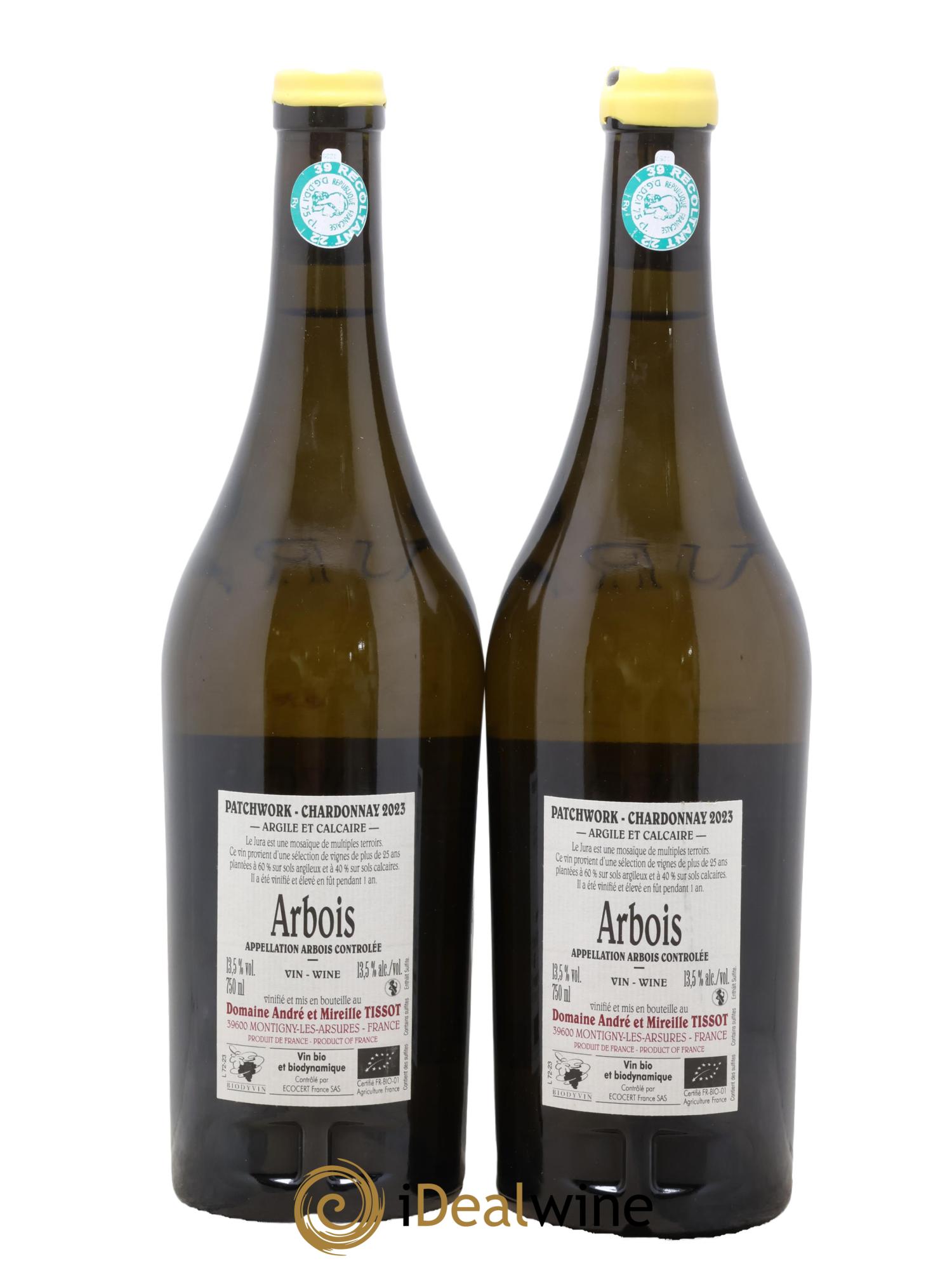 Arbois Patchwork Bénédicte et Stéphane Tissot 2023 - Lotto di 2 bottiglie - 1