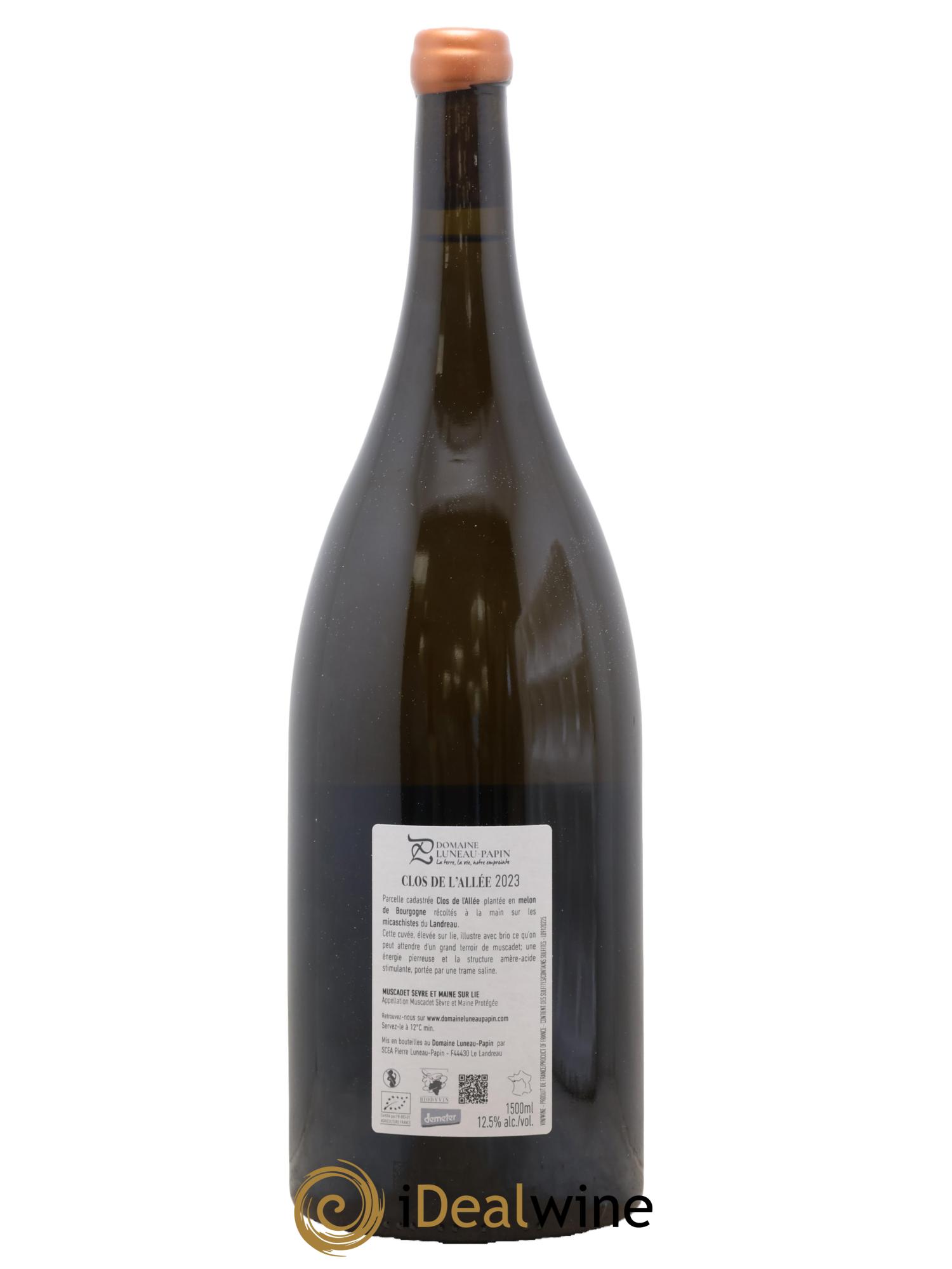 Muscadet-Sèvre-et-Maine sur lie Clos des Allées Luneau-Papin 2023 - Lot de 1 magnum - 1