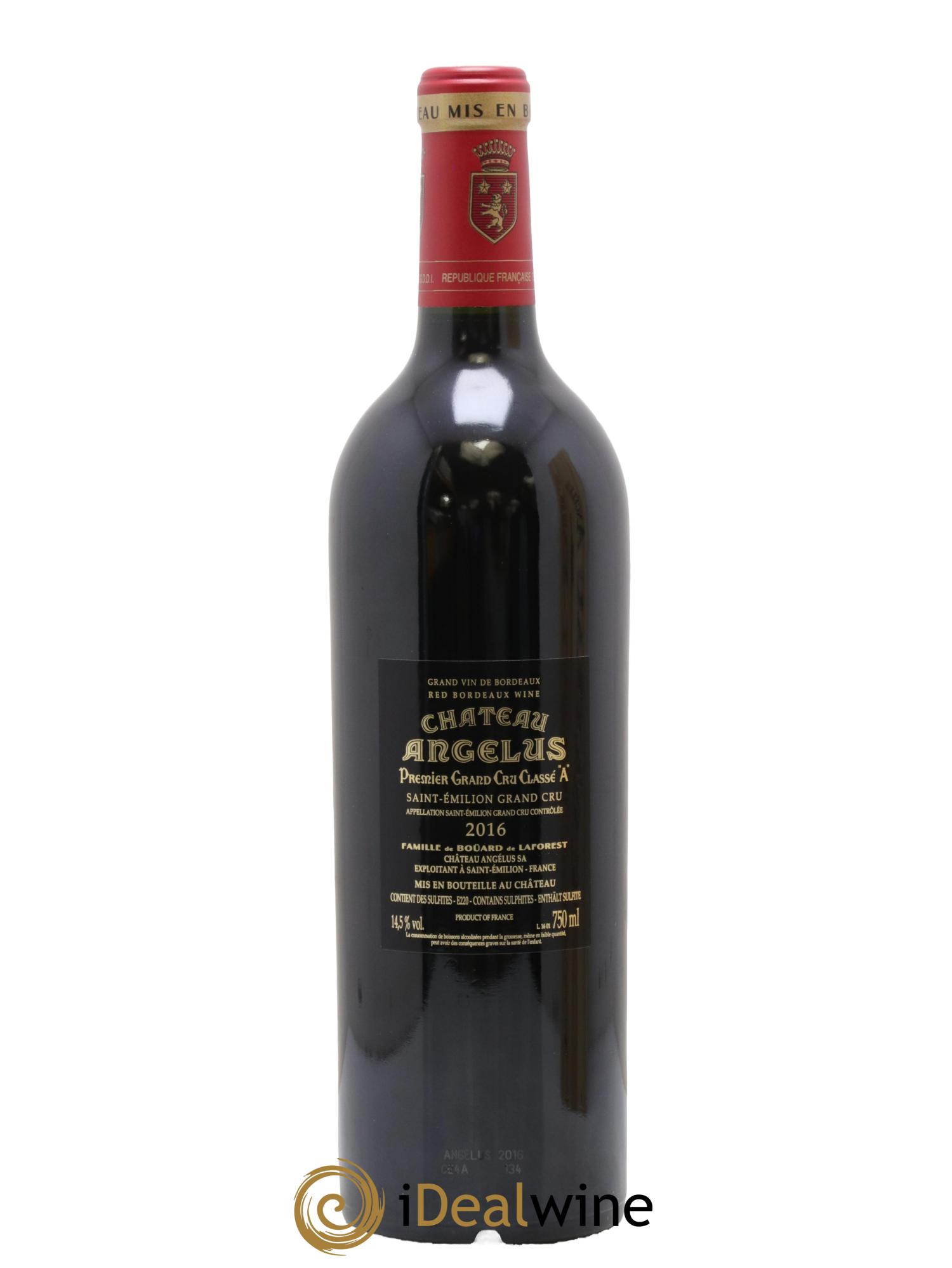 Château Angélus 1er Grand Cru Classé A 2016 - Posten von 1 Flasche - 2