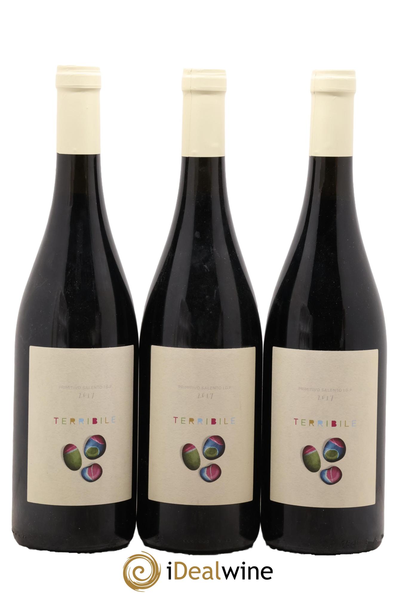 Italie Primitivo Salento IGP Terribile 2017 - Lot de 3 bouteilles - 0