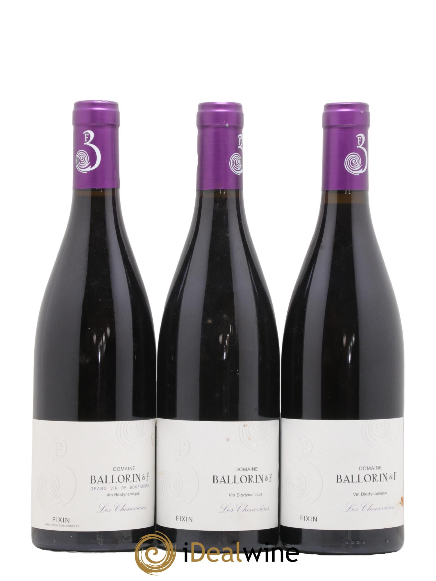 Fixin Chenevieres Domaine Ballorin 2019 - Lot de 3 bouteilles - 0