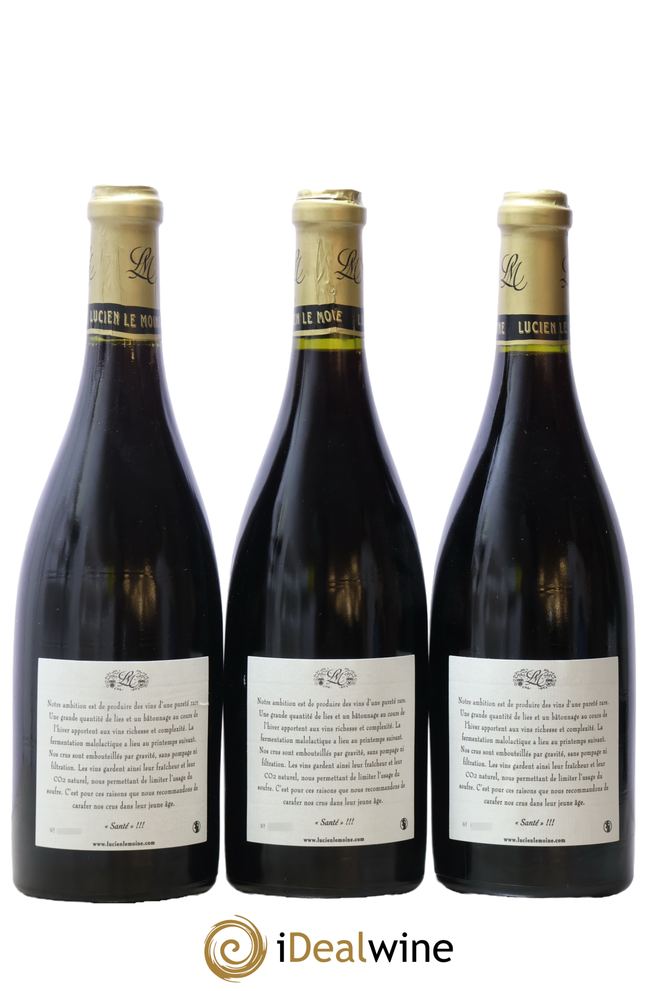 Clos de Vougeot Grand Cru Lucien Le Moine 2007 - Lot de 3 bouteilles - 1