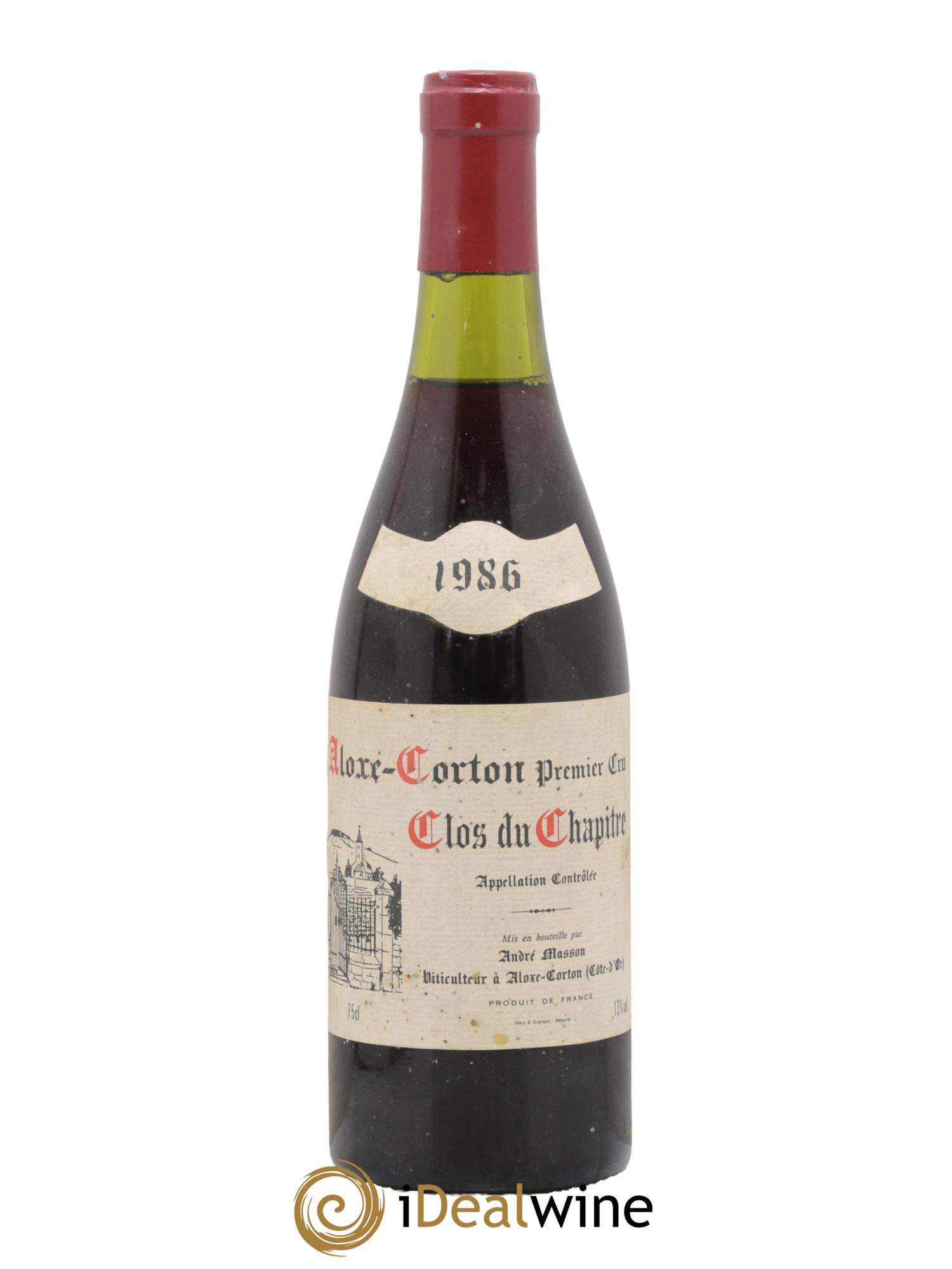 Aloxe-Corton 1er Cru Clos Du Chapitre André Masson 1986 - Lot de 1 bouteille - 0