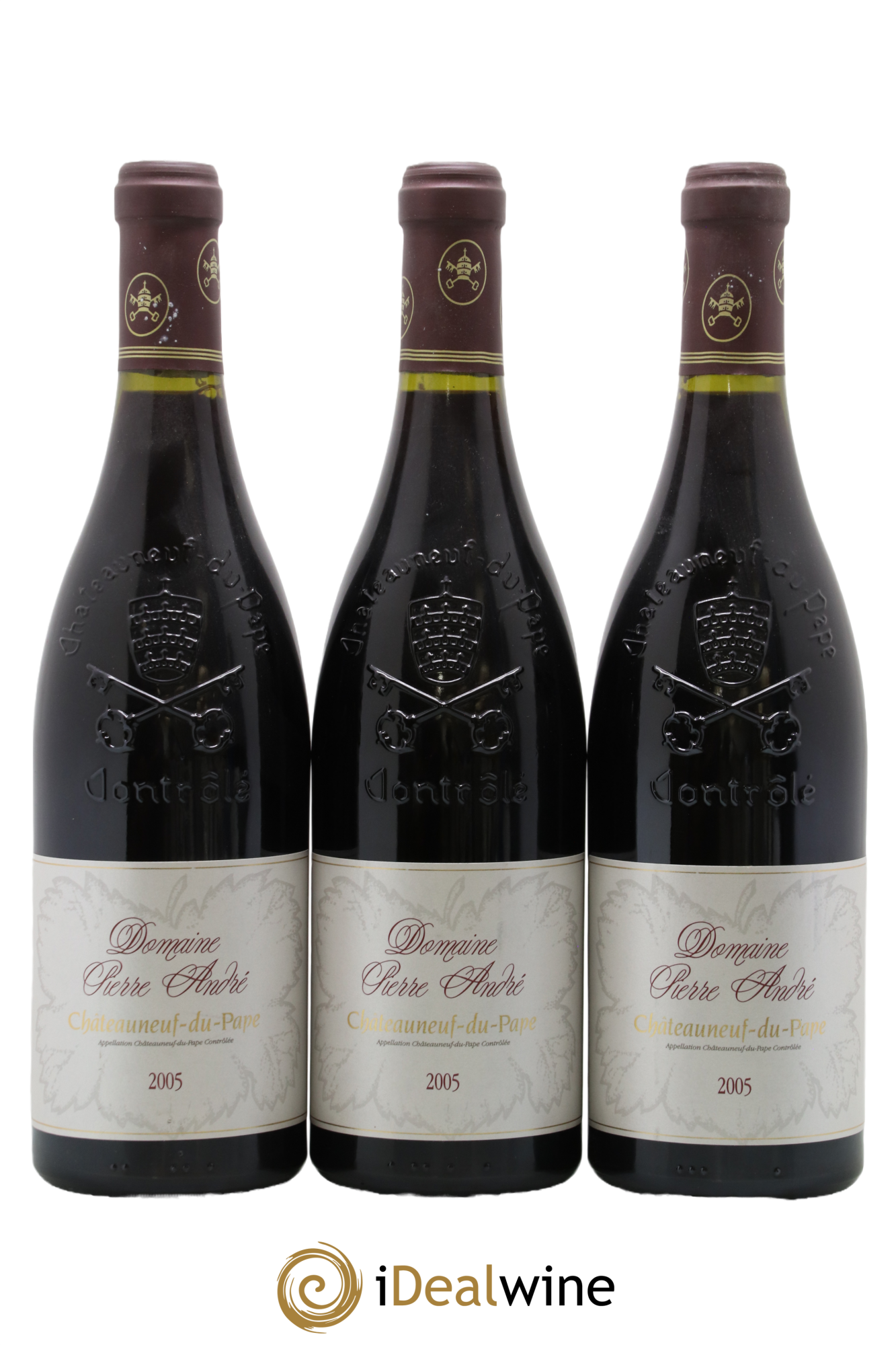 Châteauneuf-du-Pape Pierre André (Domaine) 2005 - Lot of 3 bottles - 0