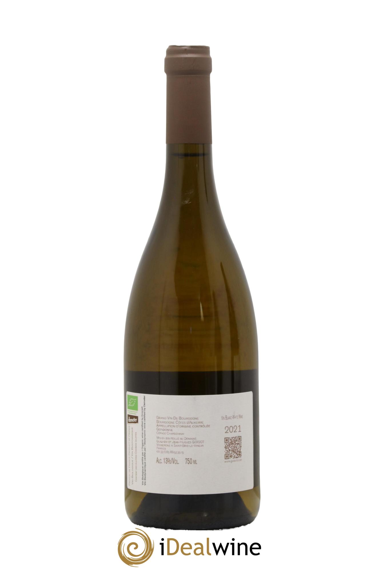 Bourgogne Côtes d'Auxerre Gondonne Goisot  2021 - Lot de 1 bouteille - 1
