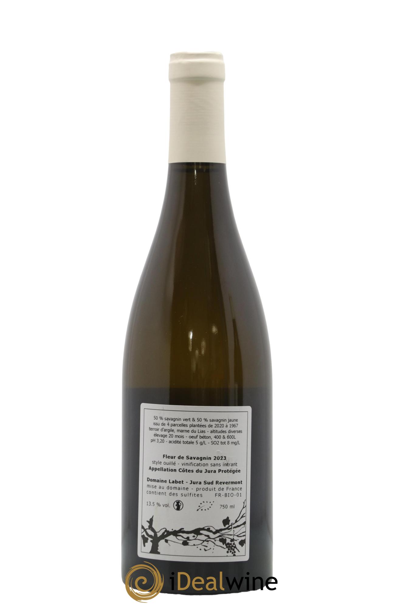Côtes du Jura Fleur de Savagnin Romain - Julien  - Charline Labet 2023 - Lot de 1 bouteille - 1